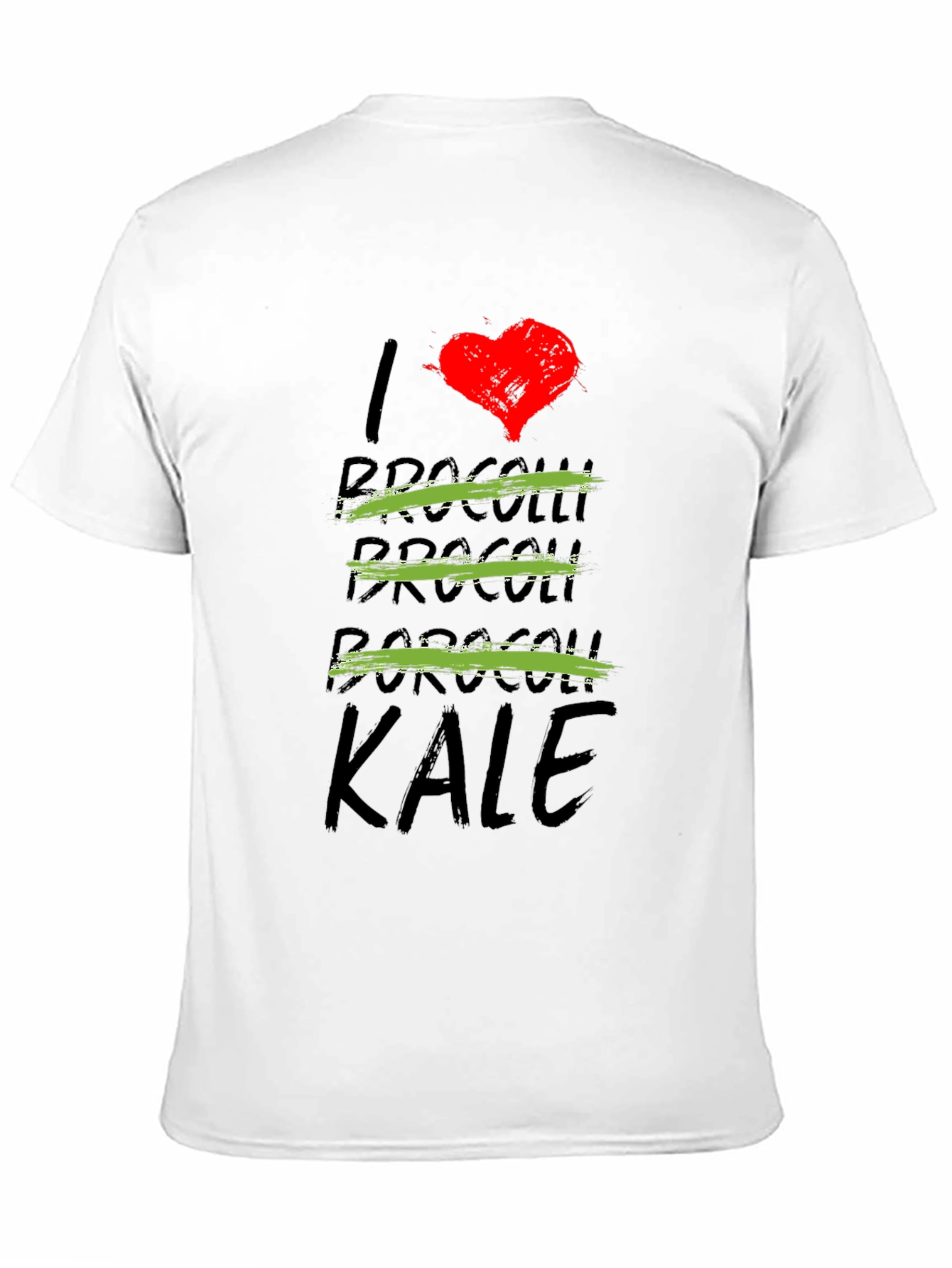 Black I Love Kale T-Shirt - Funny Vegan Tee view 11