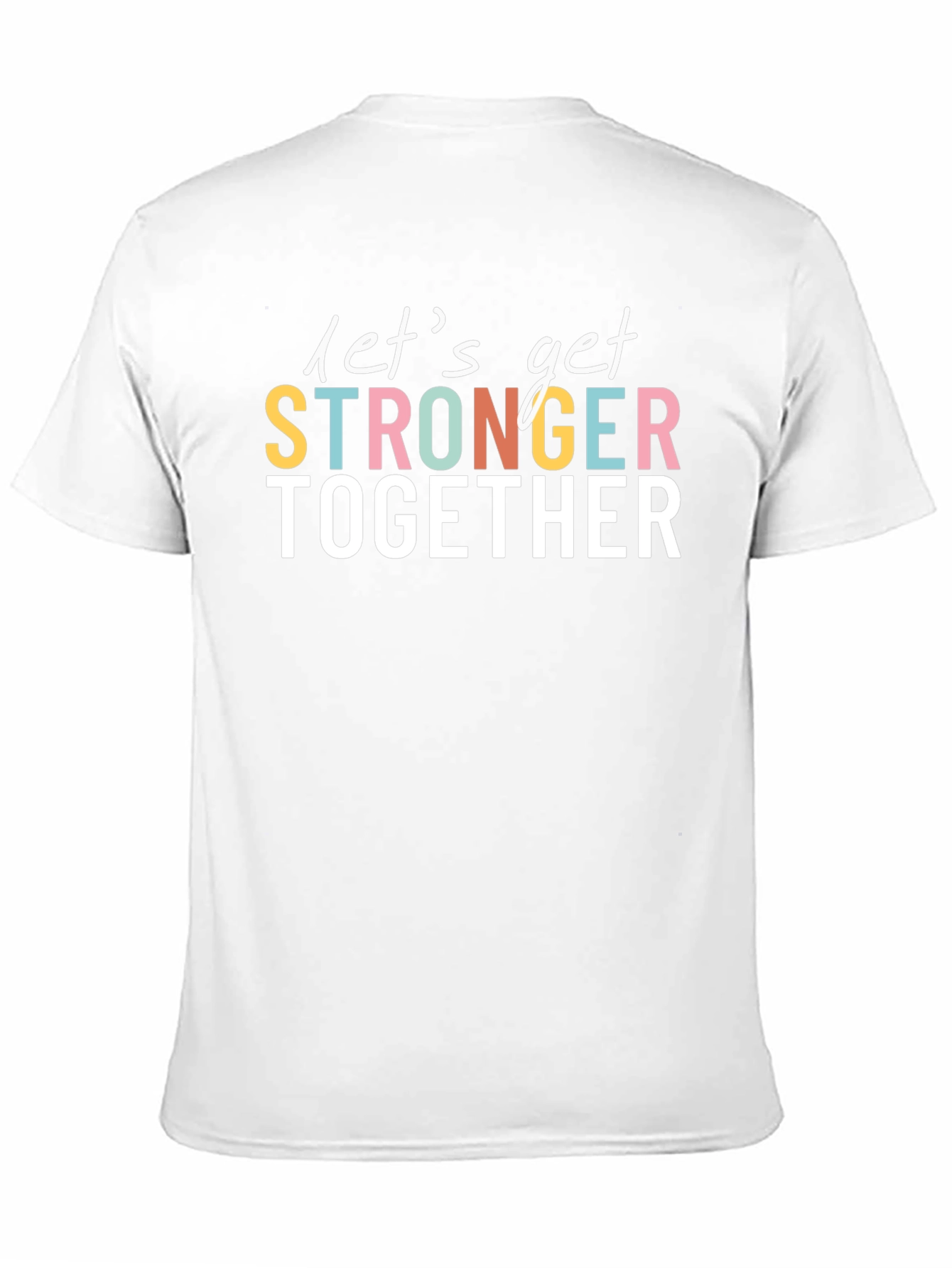 Black Let's Get Stronger Together Graphic Tee view 11