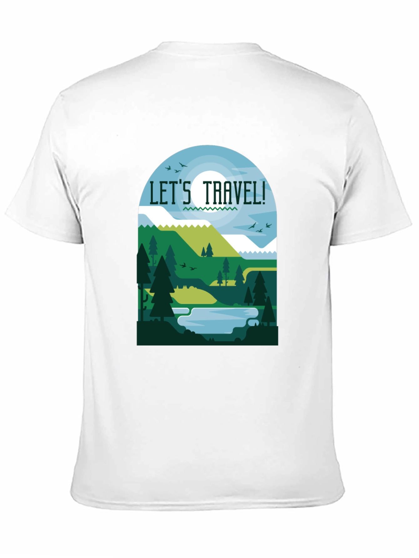 Black Let's Travel T-Shirt - Nature Inspired Tee view 11