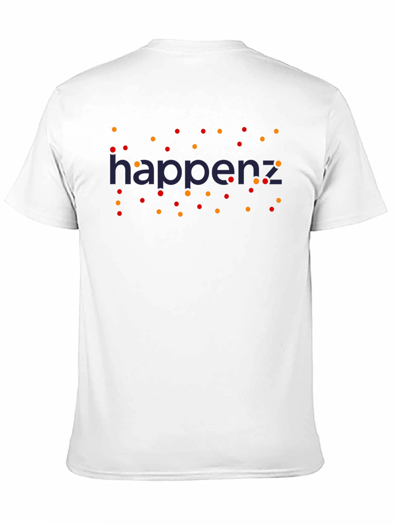 Black Happenz T-Shirt - Black Crew Neck with Colorful Dot Design view 11