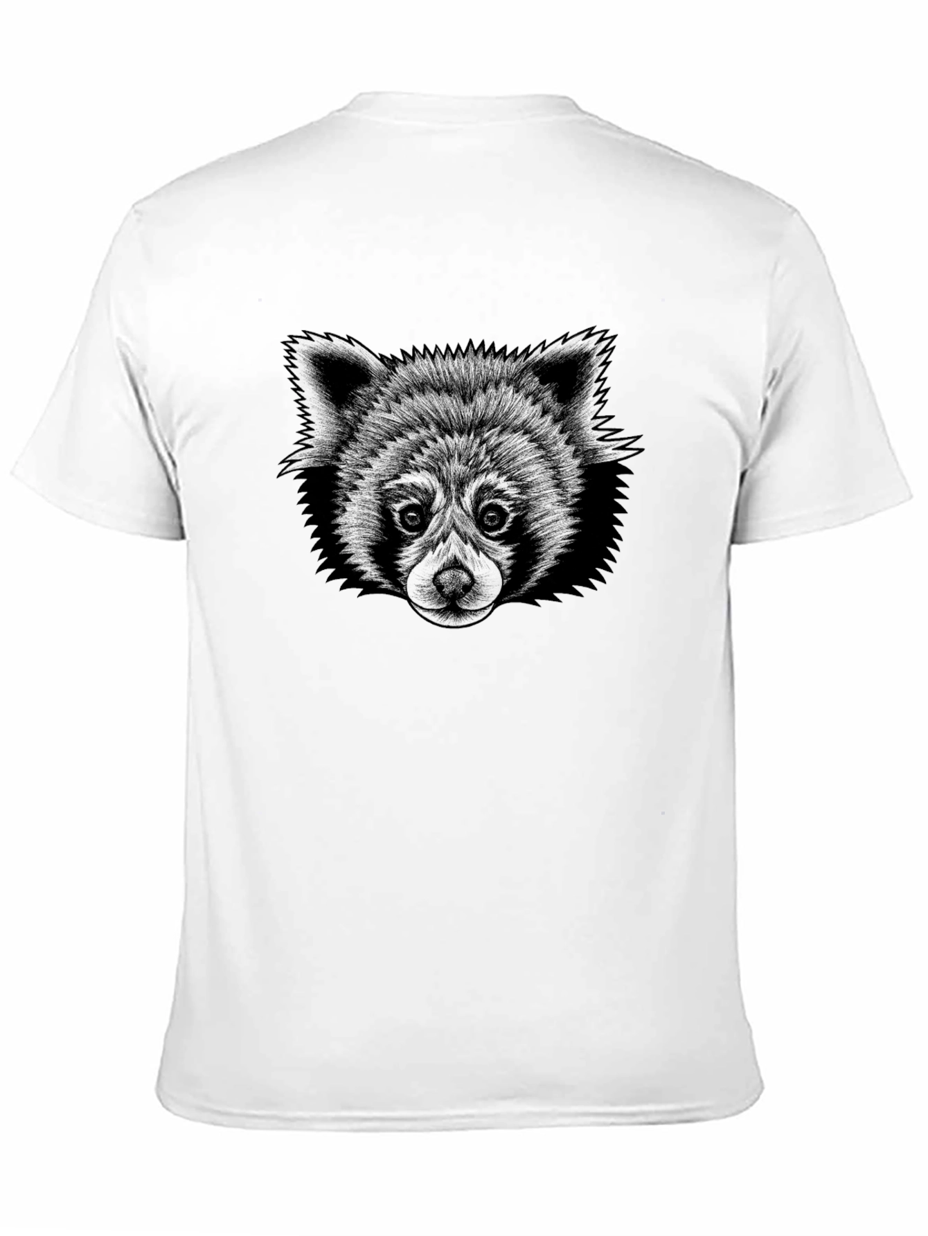 Black Red Panda Graphic Tee - Soft Black T-Shirt view 11