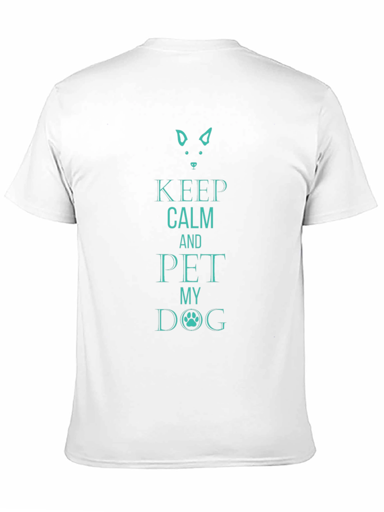 Black Keep Calm and Pet My Dog T-Shirt view 11