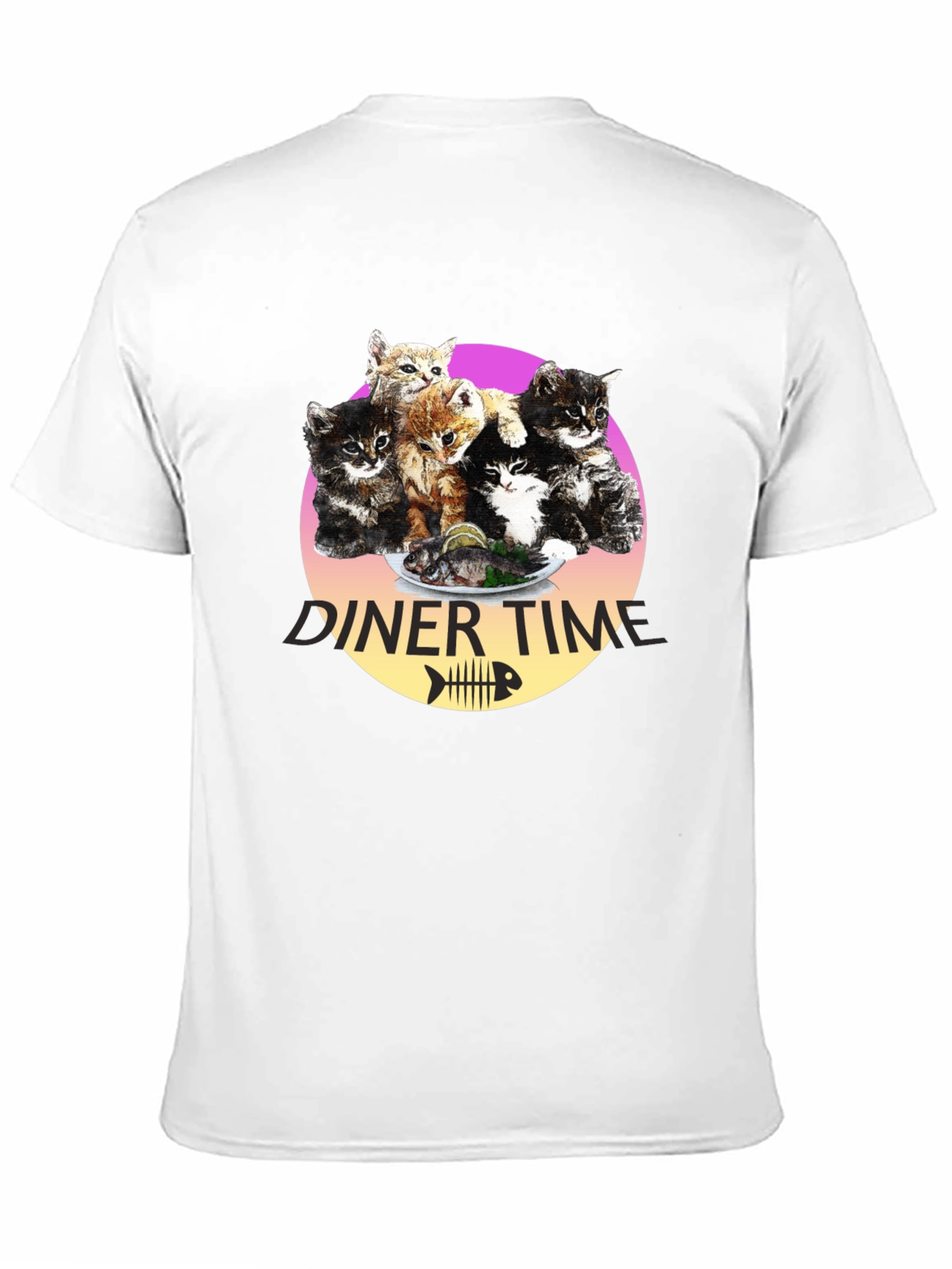 Black Kitten Diner Time T-Shirt - Funny Cat Lover Tee view 11