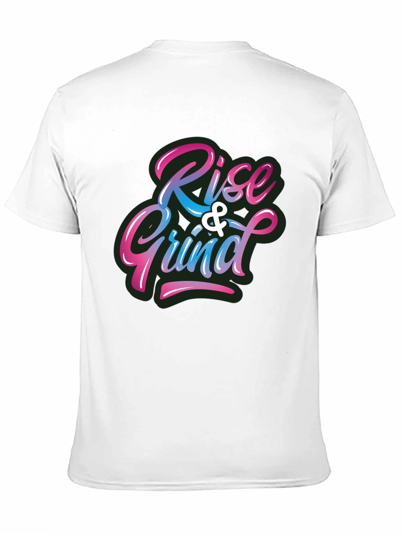 Black Rise & Grind Graphic Print Crew Neck T-Shirt view 11