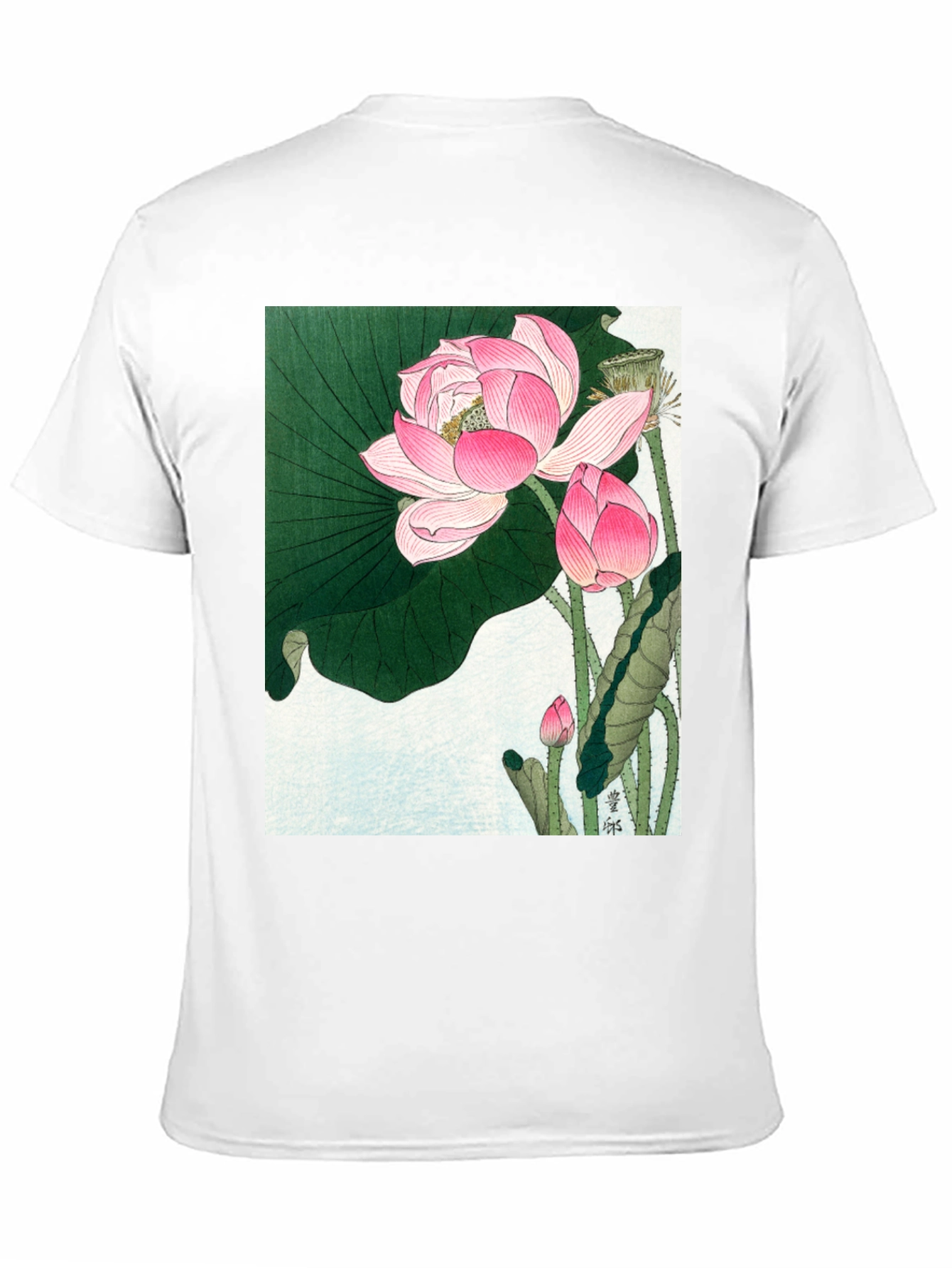 Black Lotus Print T-Shirt view 11