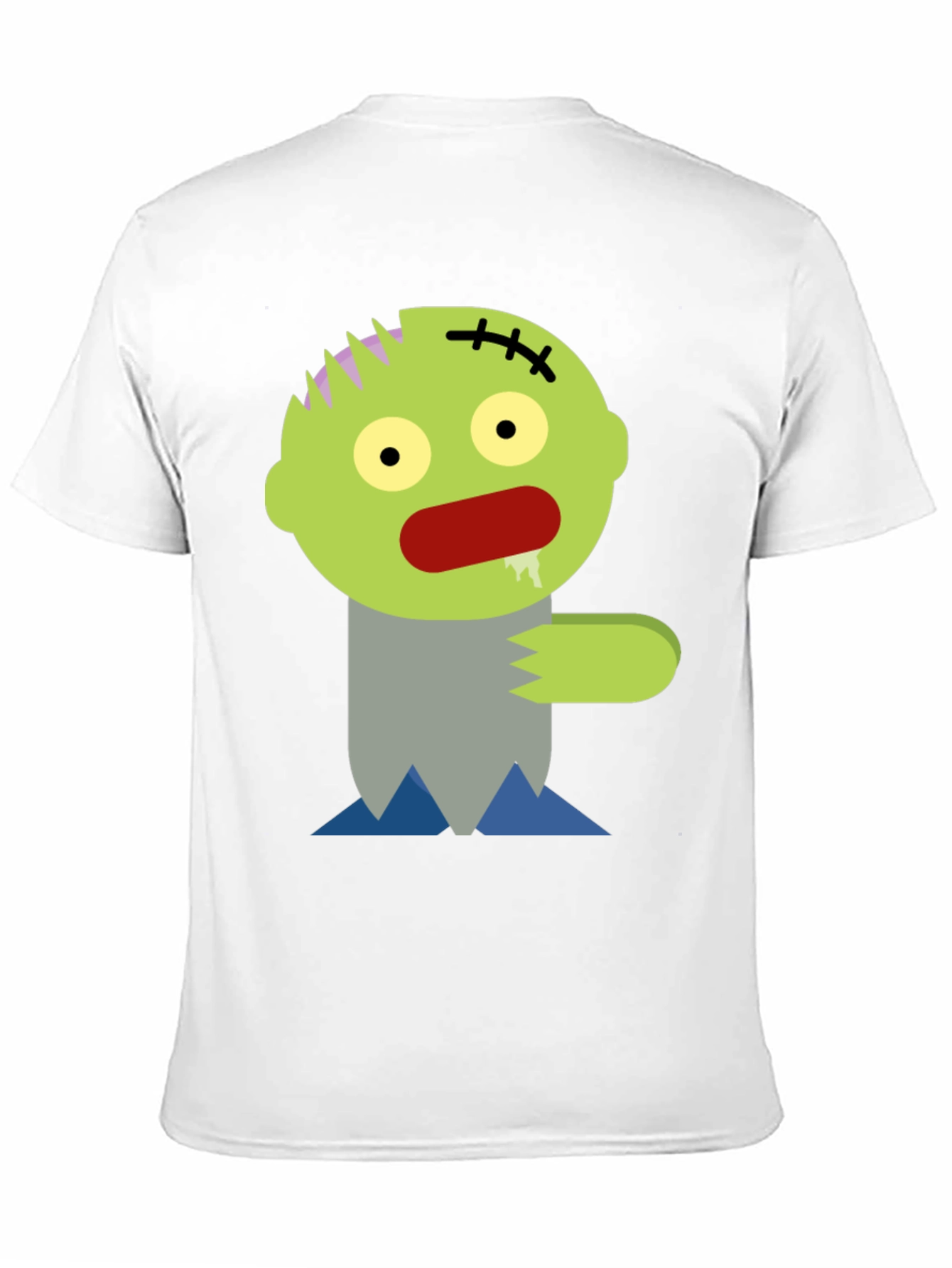 Black Zombie Cartoon Graphic T-Shirt view 11