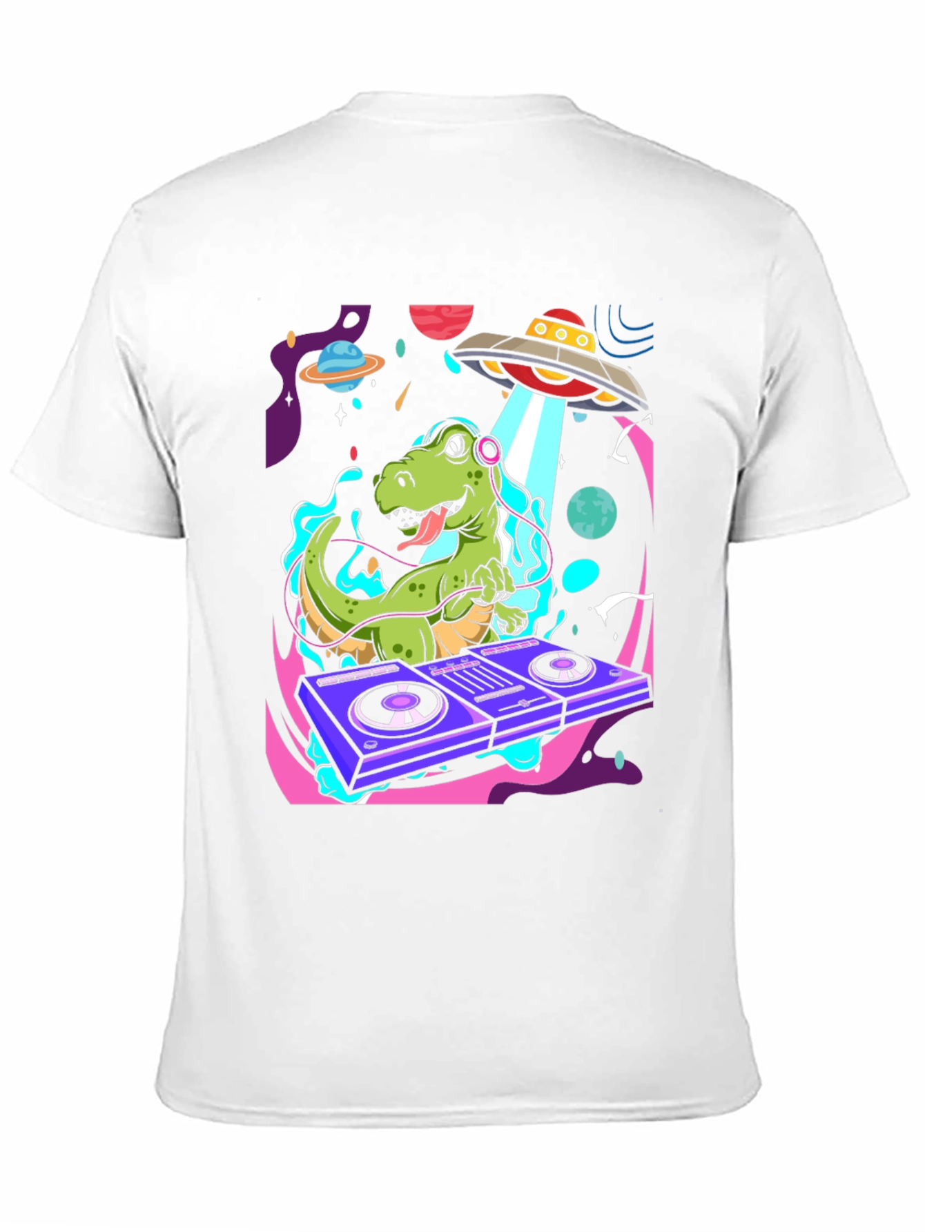 Black Dino DJ Graphic Tee - Out of this World Style view 11