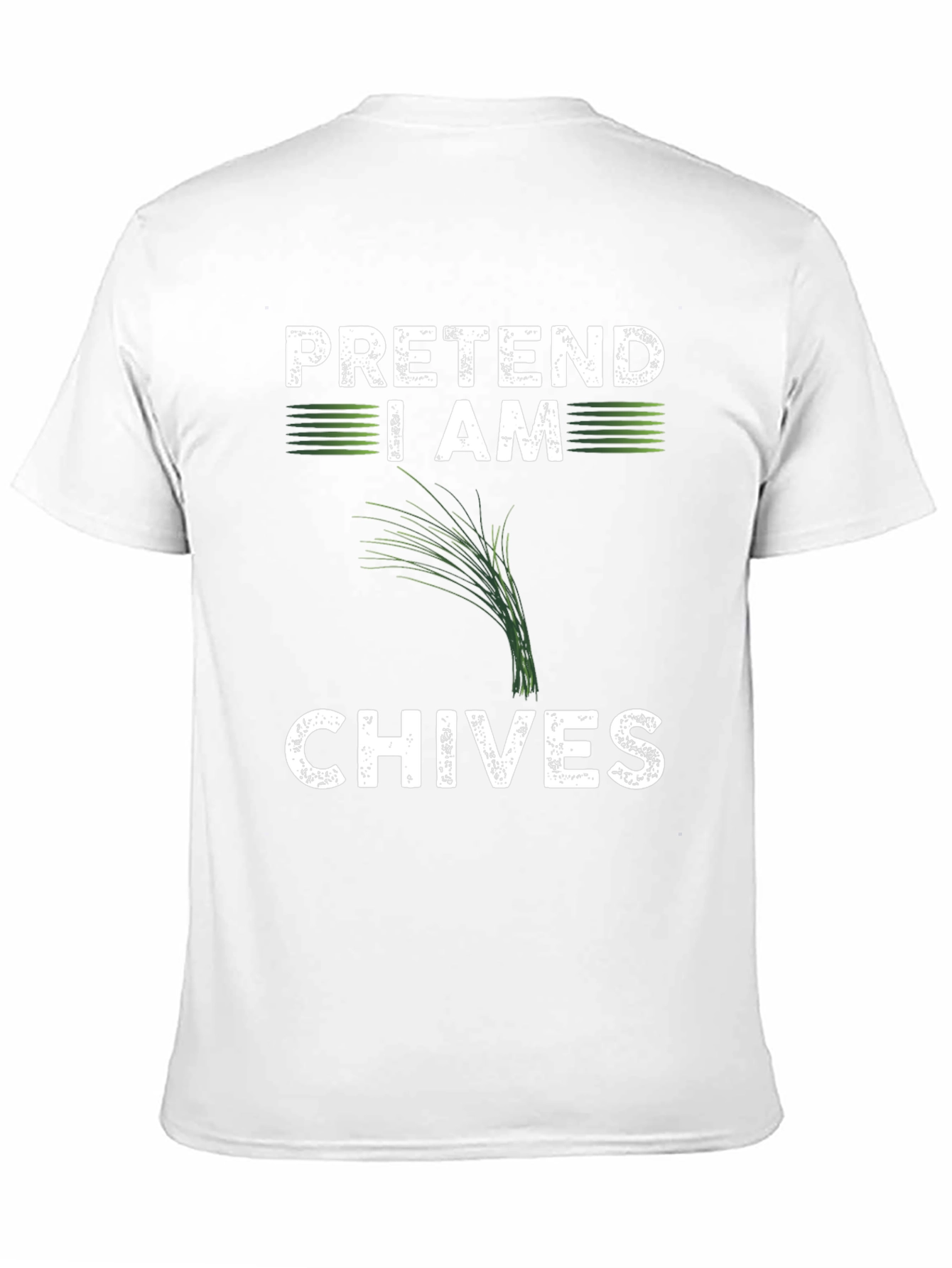 Black Pretend I Am Chives Funny Graphic T-Shirt view 11