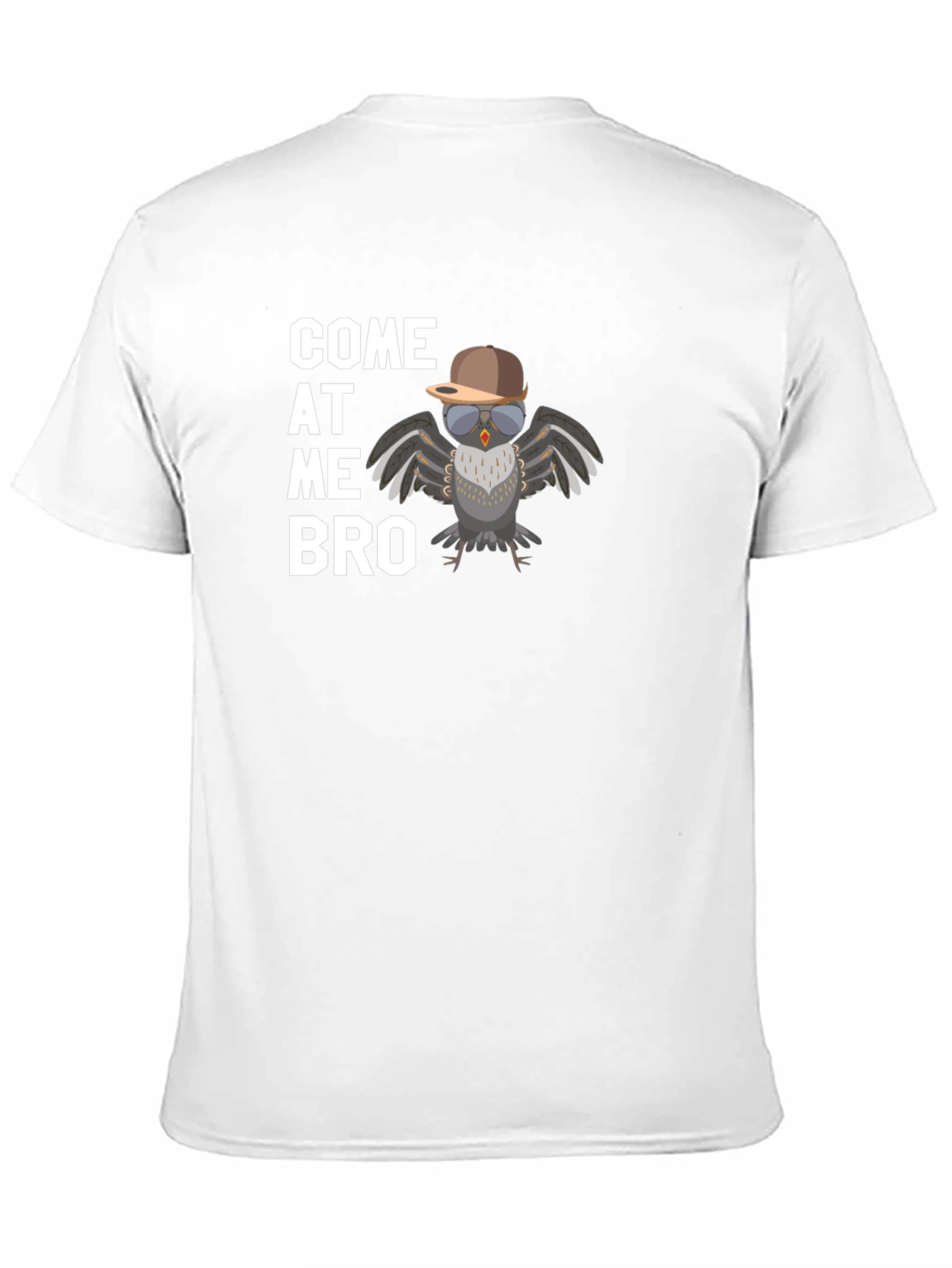 Black Come At Me Bro Owl Tee - Funny Bird T-Shirt view 11