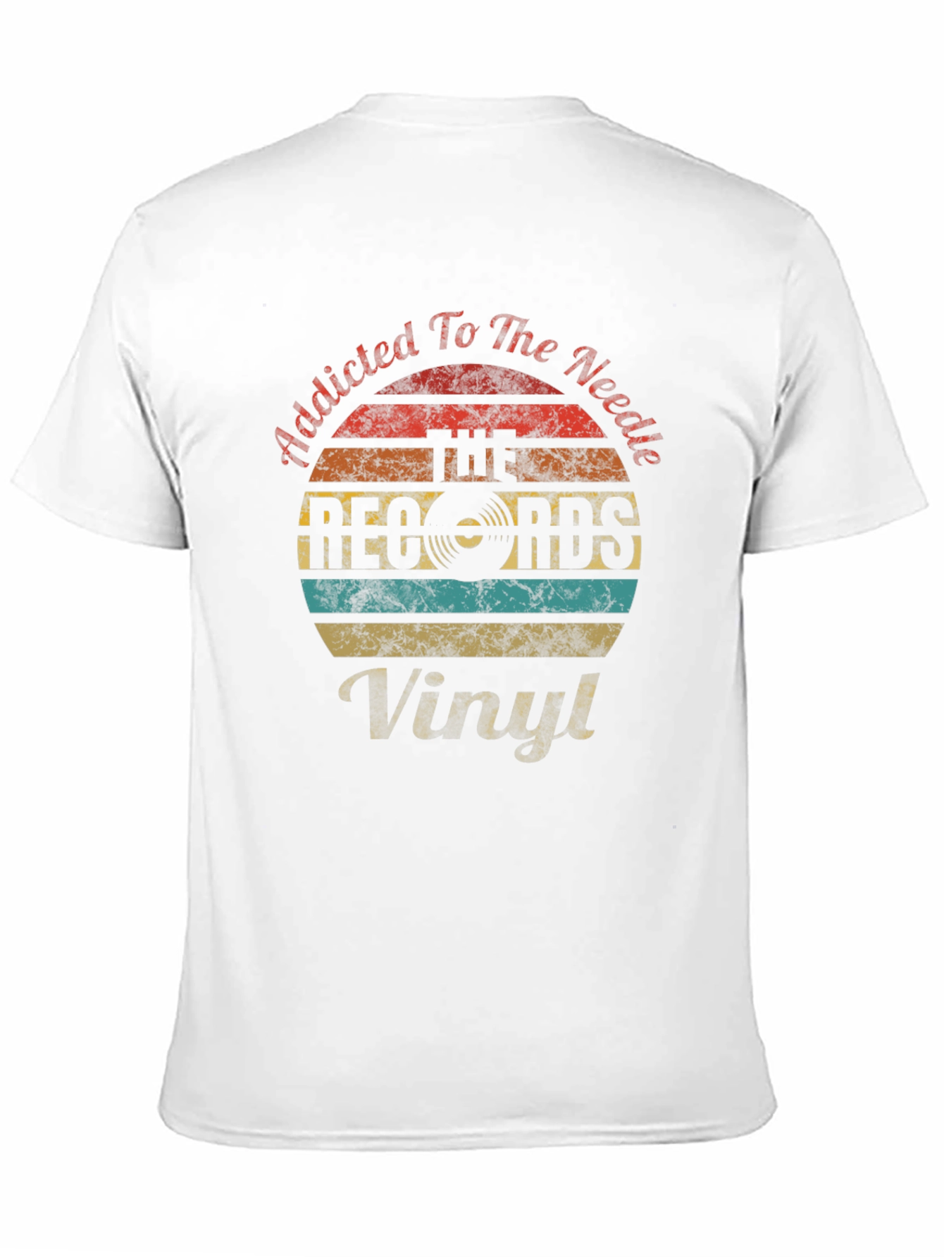 Black Retro Vinyl Record T-Shirt - Addicted to the Needle view 11