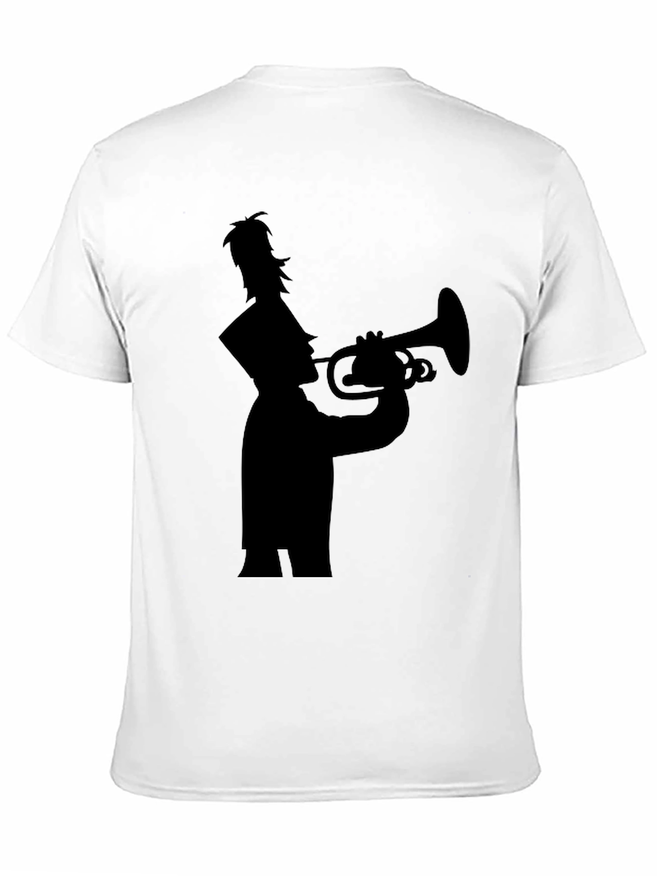 Black Trumpet Player Silhouette Tee - Black view 11