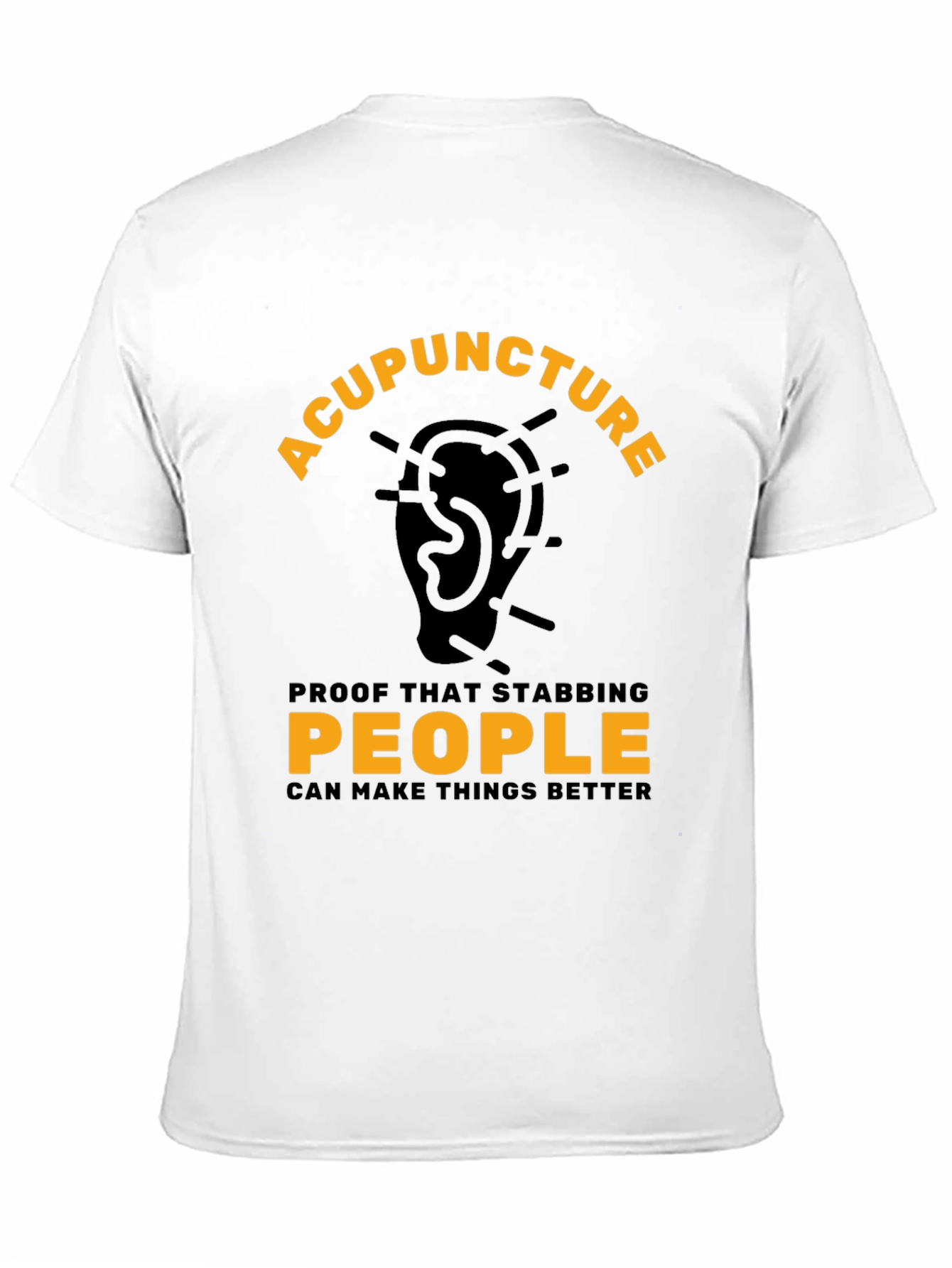 Black Acupuncture T-Shirt - Stabbing People Makes Things Better view 11
