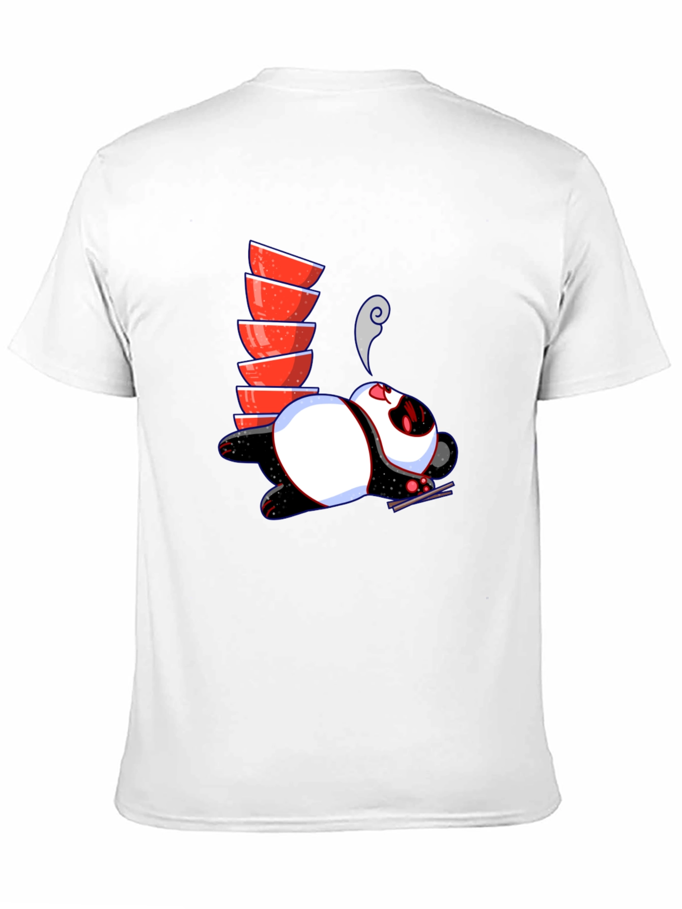 Black Noodle Lover Panda Graphic Tee - Black view 11