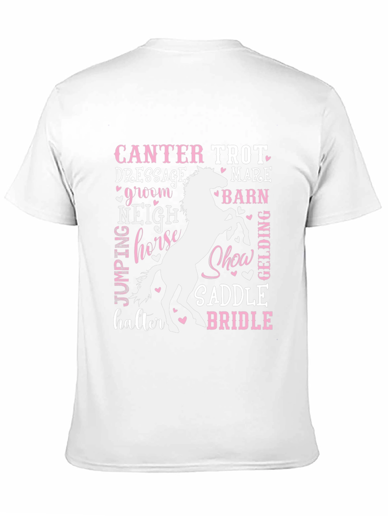 Black Equestrian Word Art T-Shirt - Horse Lover Tee view 11