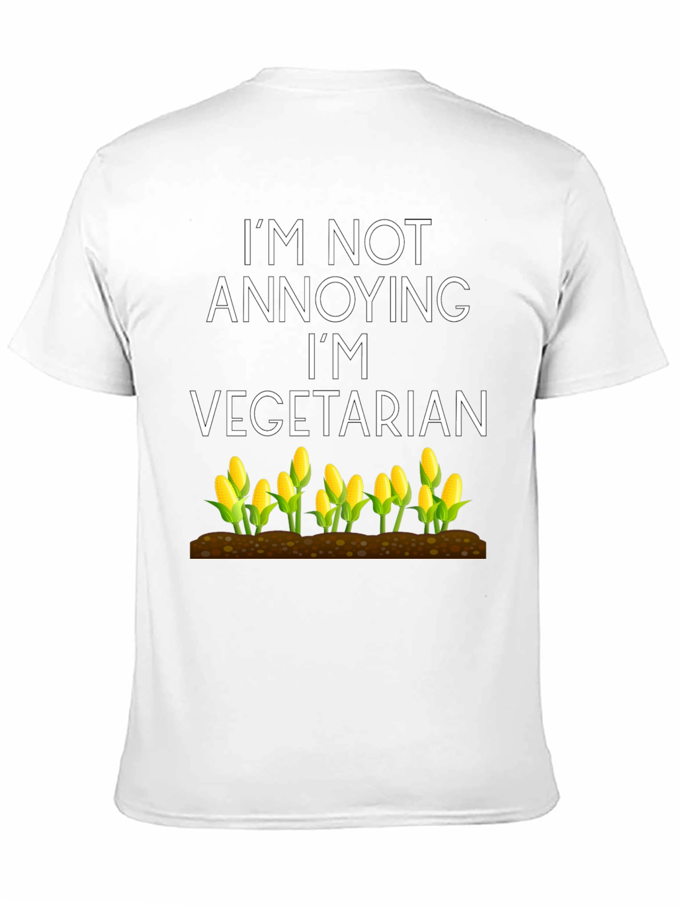 Black Vegetarian Corn Graphic Tee view 11