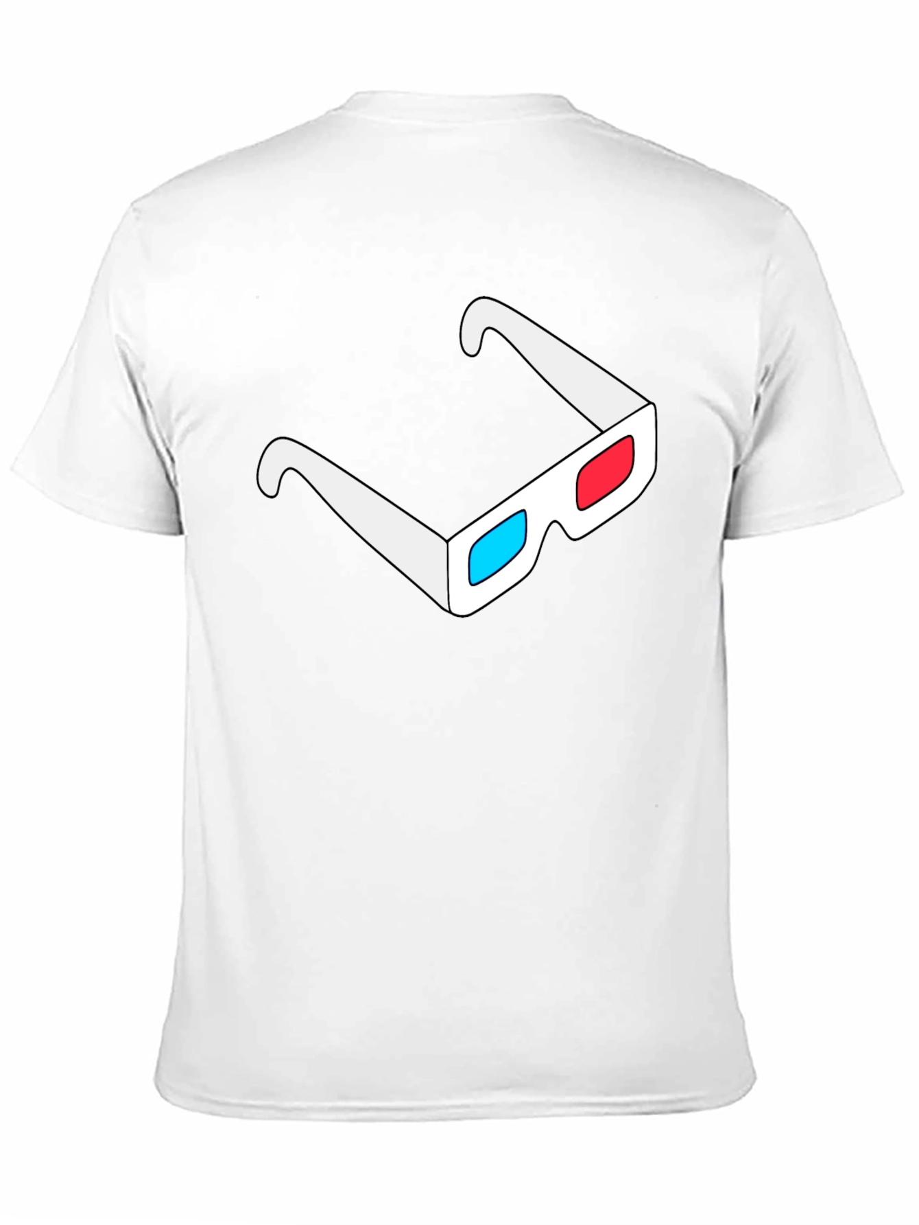 Black 3D Glasses Graphic Tee - Cool Black T-Shirt view 11