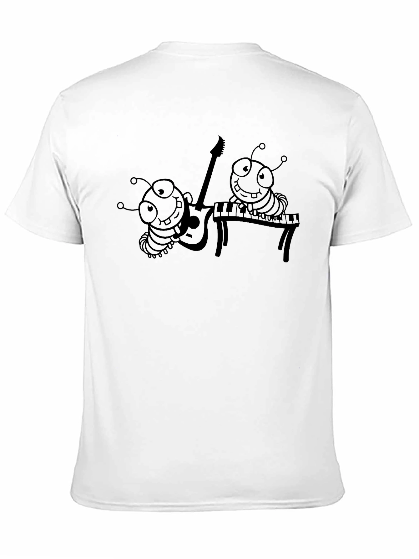 Black Cartoon Music Bugs Graphic Tee view 11