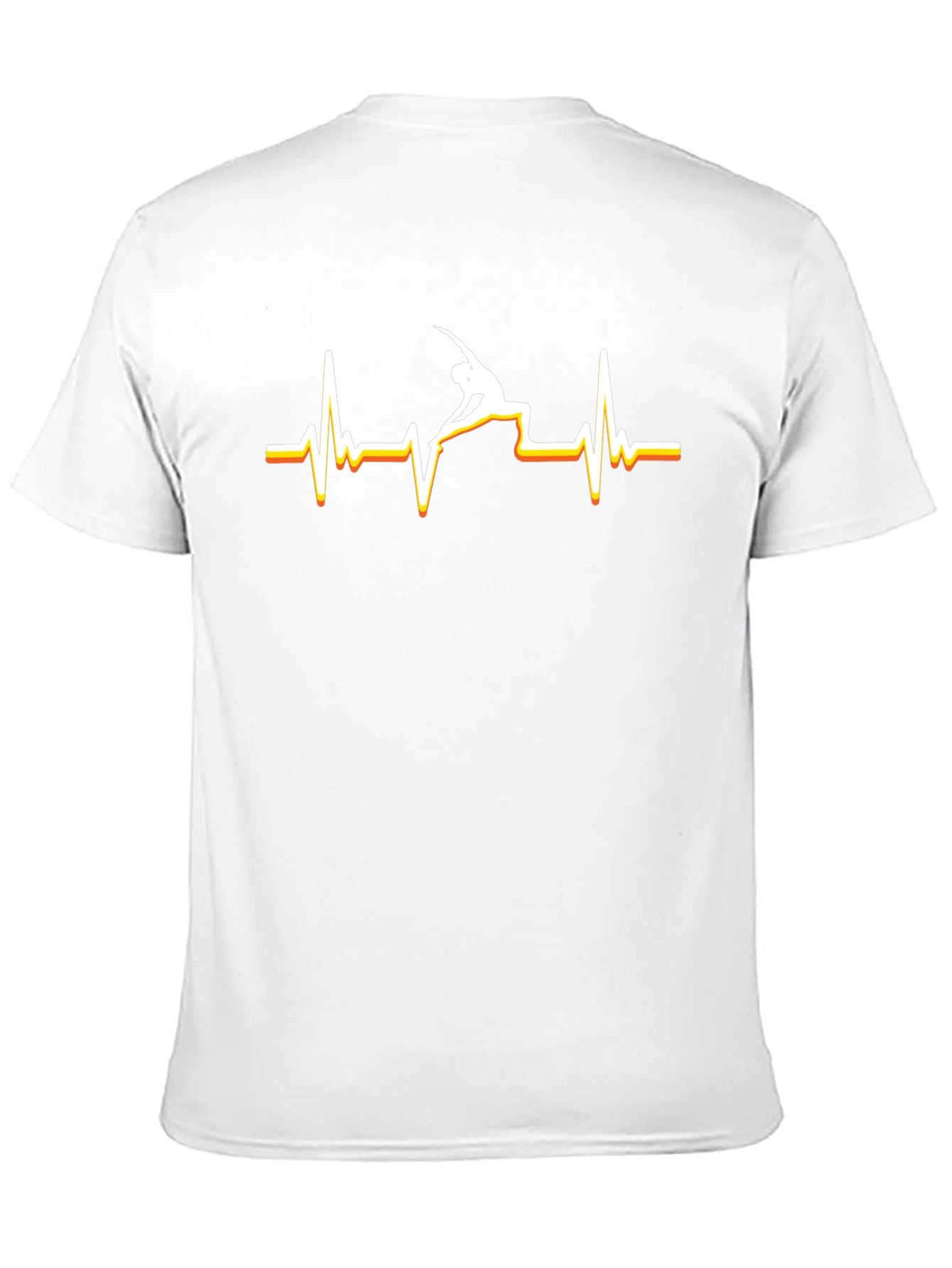 Black Yoga Heartbeat Graphic Tee - Black view 11