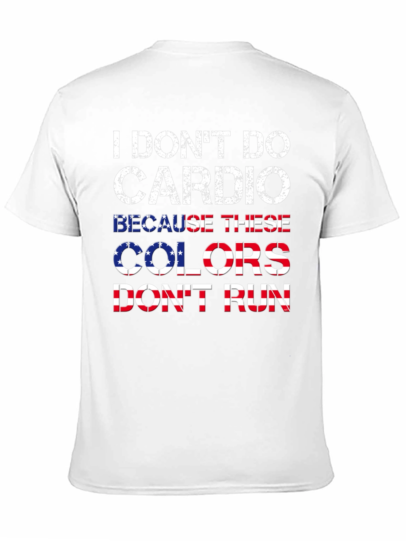 Black I Don't Do Cardio Patriotic T-Shirt view 11