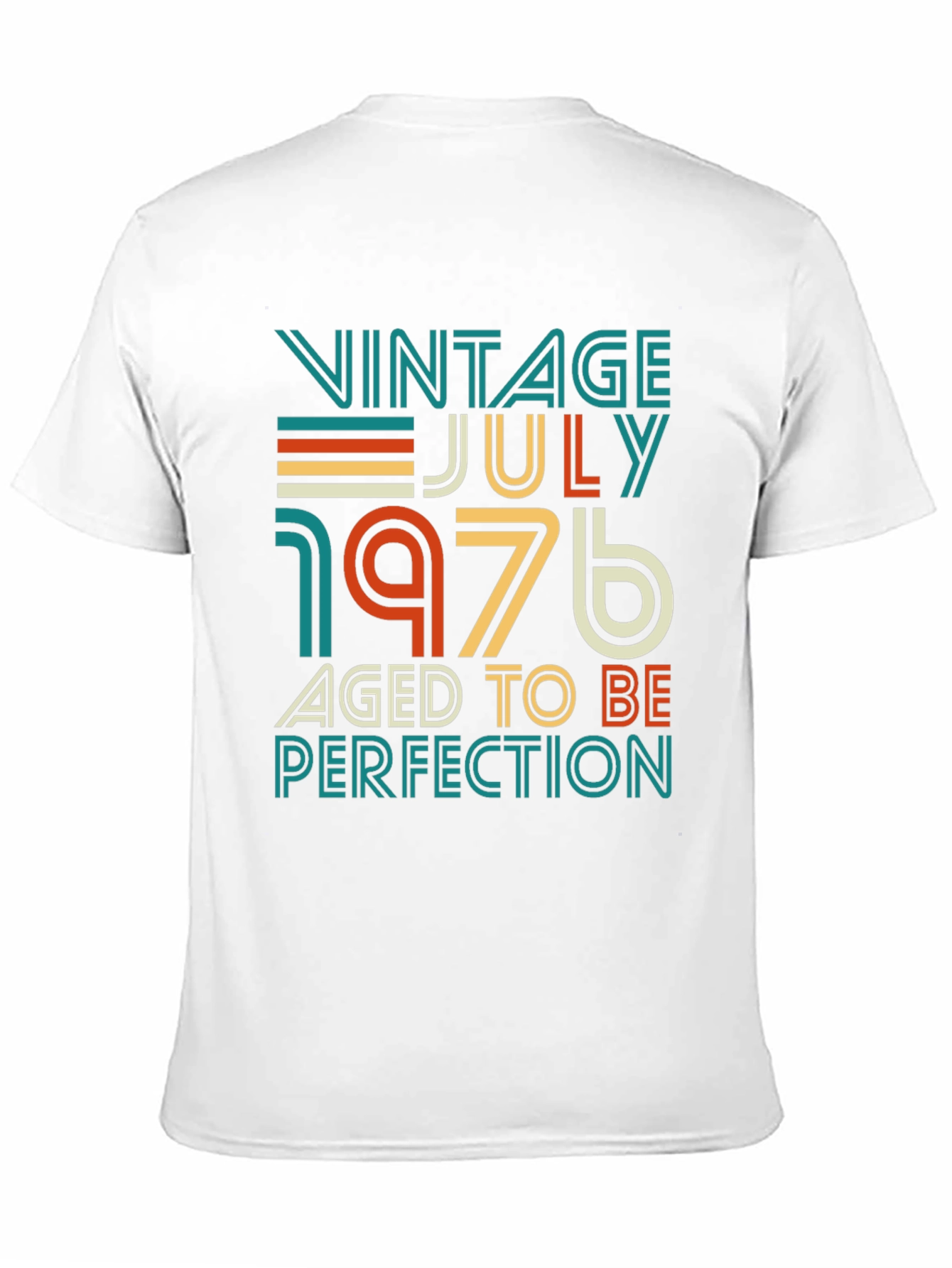 Black Vintage July 1976 Aged to Perfection T-Shirt view 11