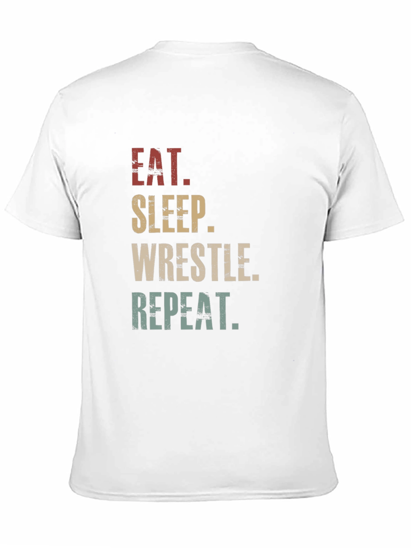 Black Eat Sleep Wrestle Repeat Graphic T-Shirt view 11