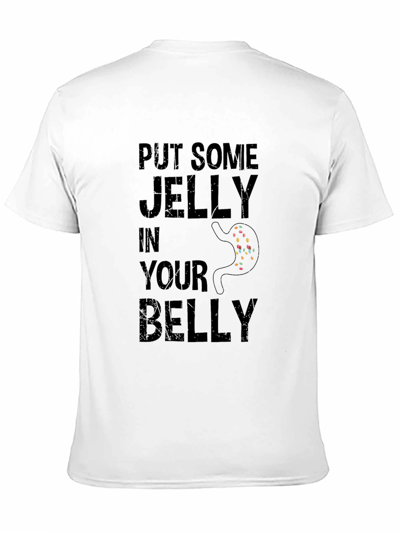 Black Funny 'Put Some Jelly in Your Belly' Black T-Shirt view 11