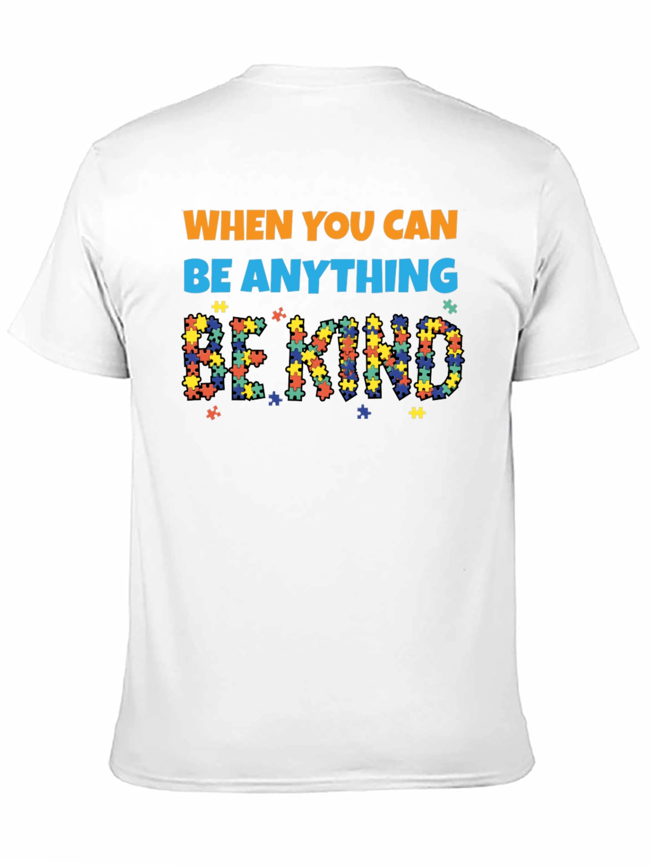 Black Be Kind Autism Awareness T-Shirt view 11