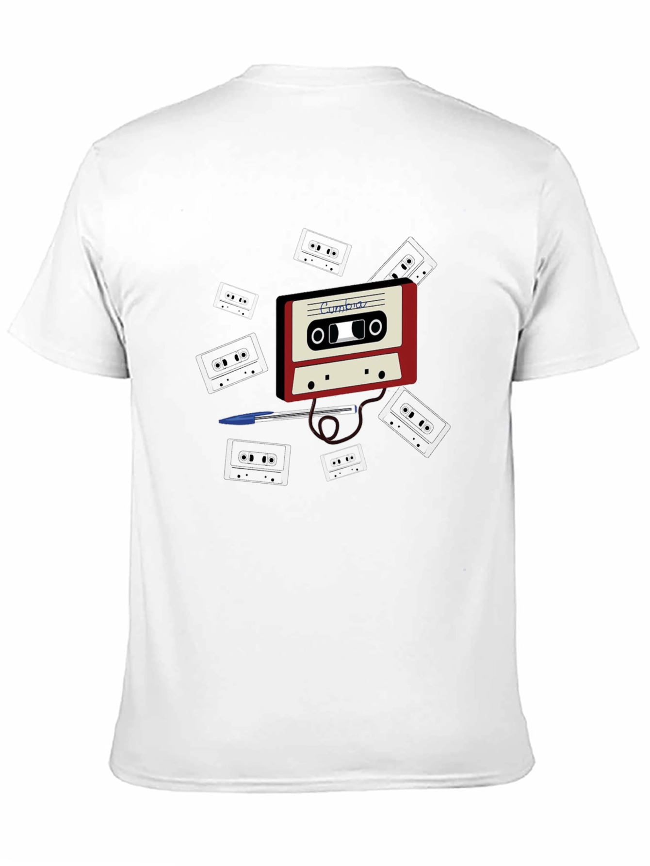 Black Retro Cassette Tape T-Shirt - Classic Design view 11