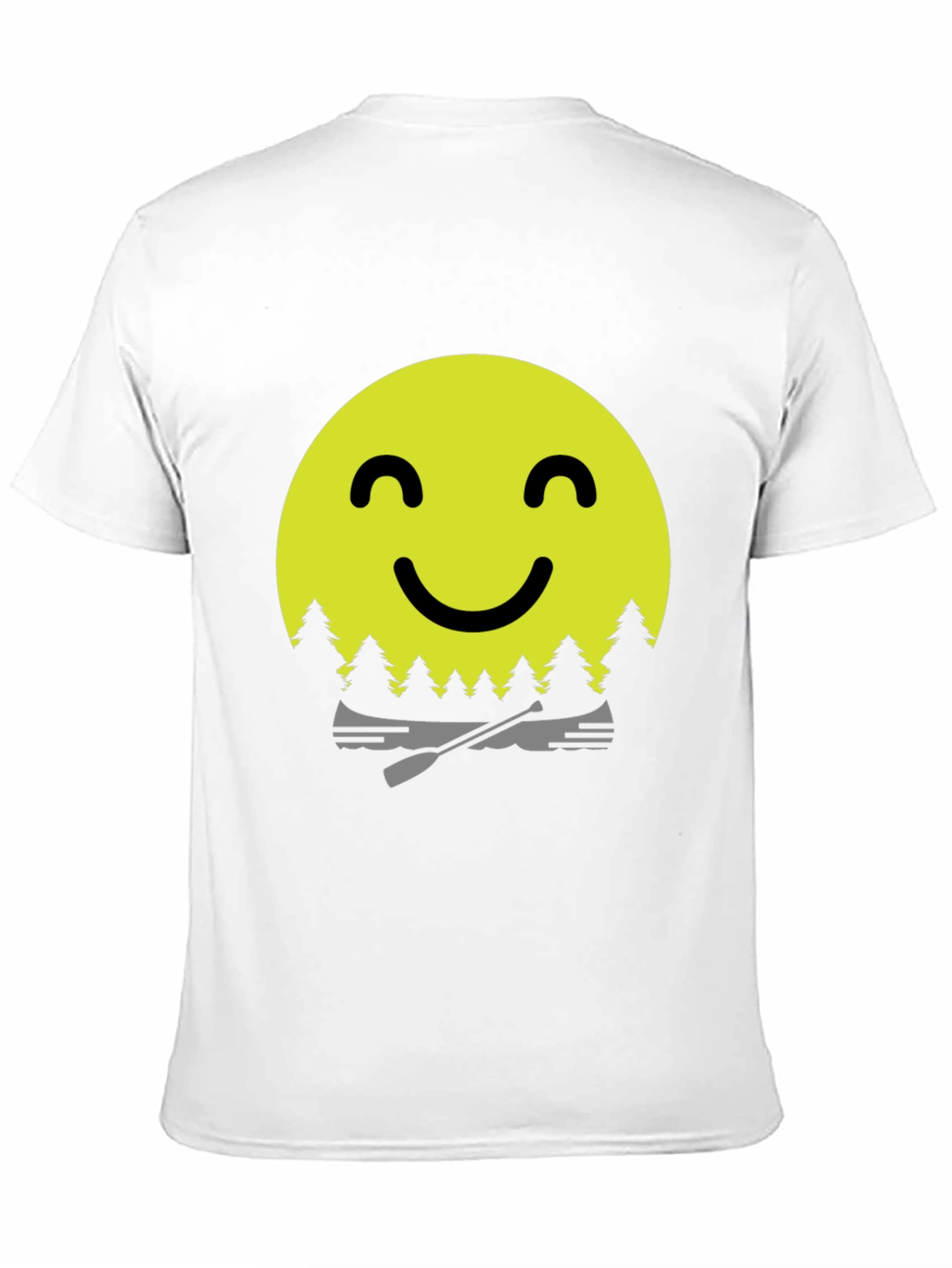 Black Smiley Face Camping T-Shirt - Adventure Awaits! view 11