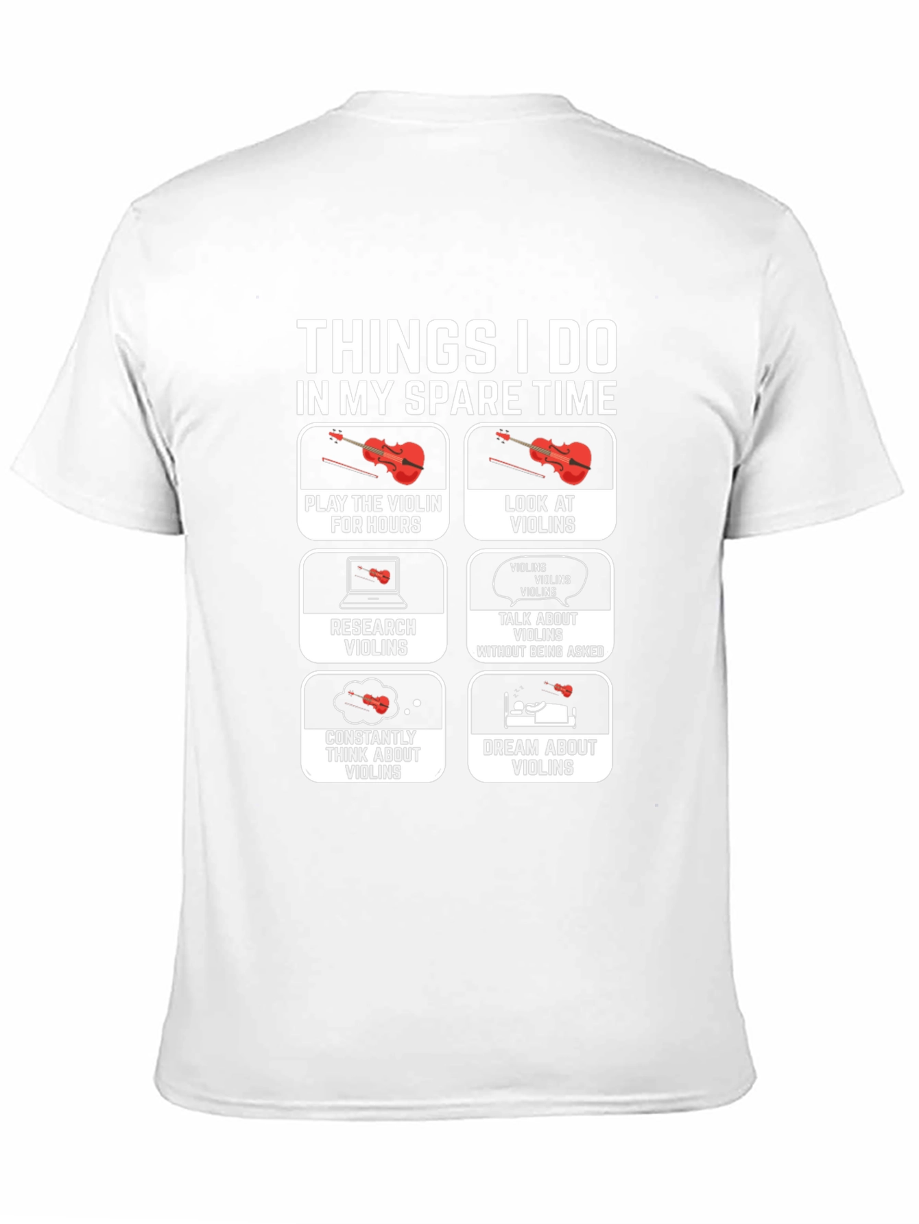 Black Violin Spare Time Hobby T-Shirt view 11