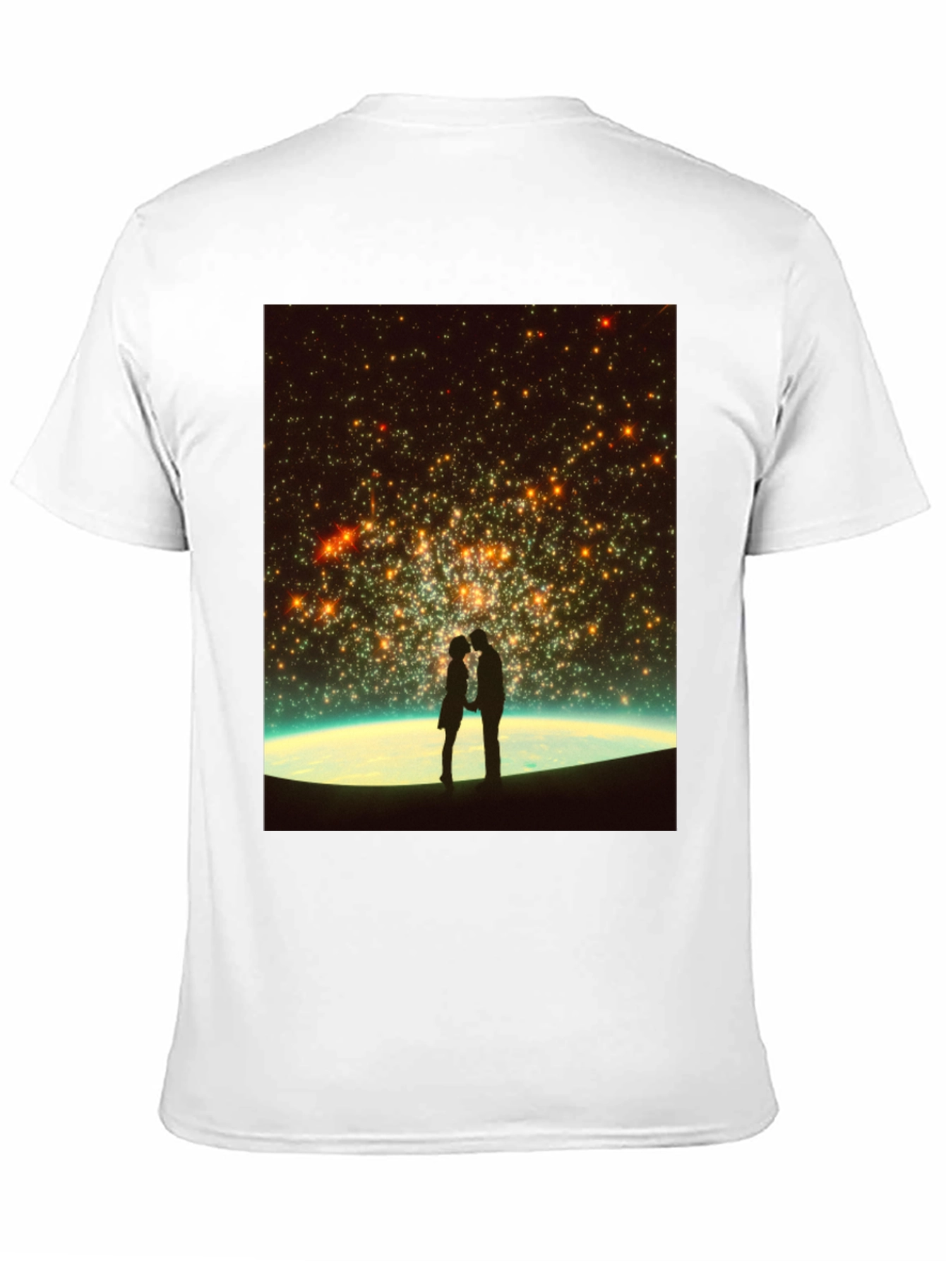 Black Romantic Stargaze T-Shirt - Unisex Black Tee view 11