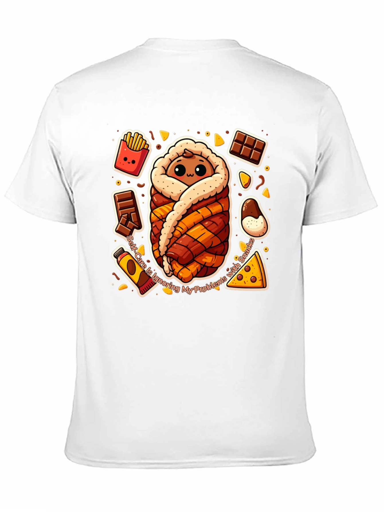 Black Snack Wrap T-Shirt Funny Graphic Tee view 11