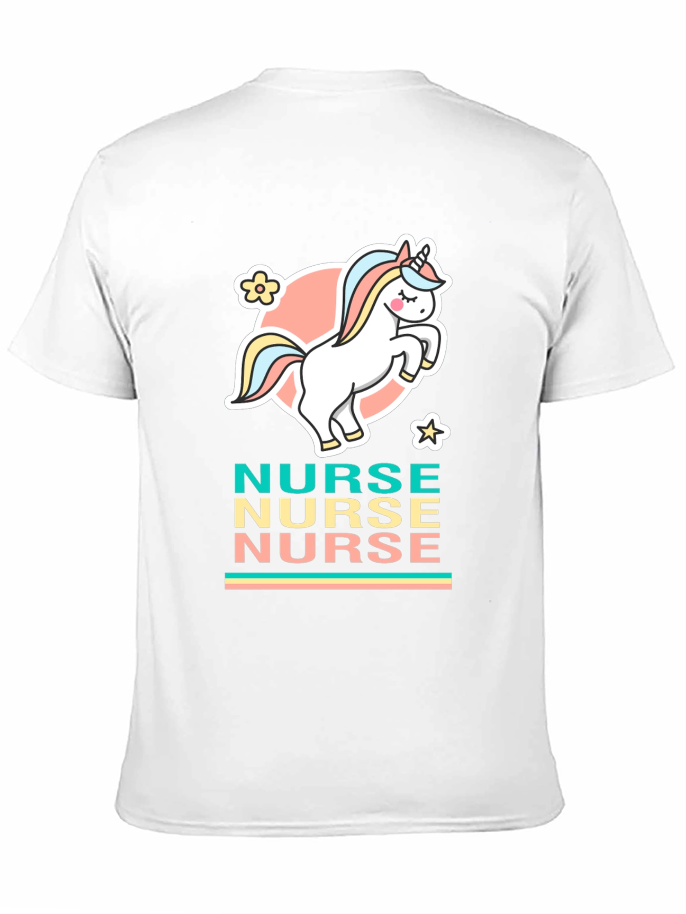 Black Unicorn Nurse T-Shirt - Cute & Comfy Cotton Tee view 11