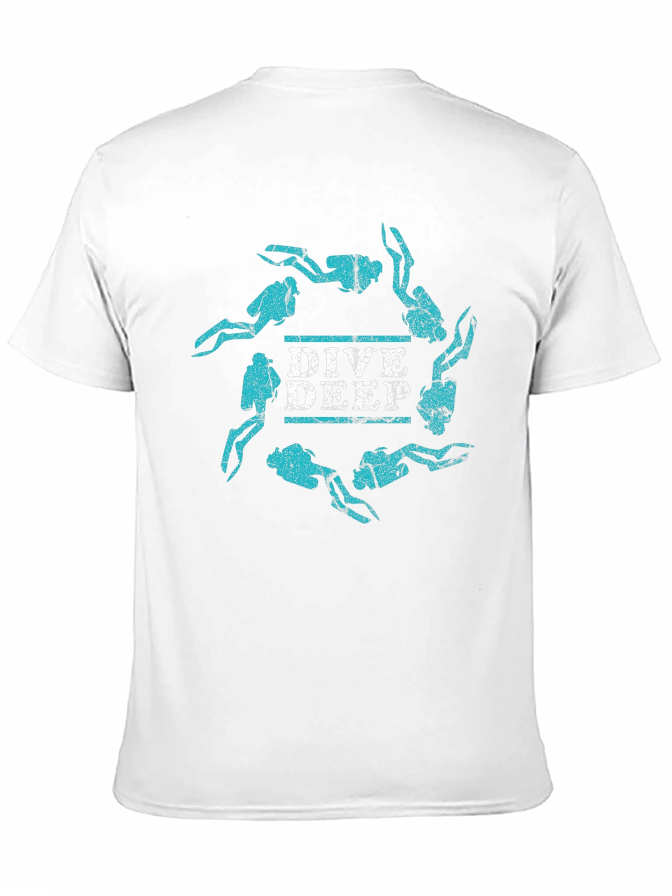 Black Dive Deep Scuba Diver Graphic T-Shirt view 11