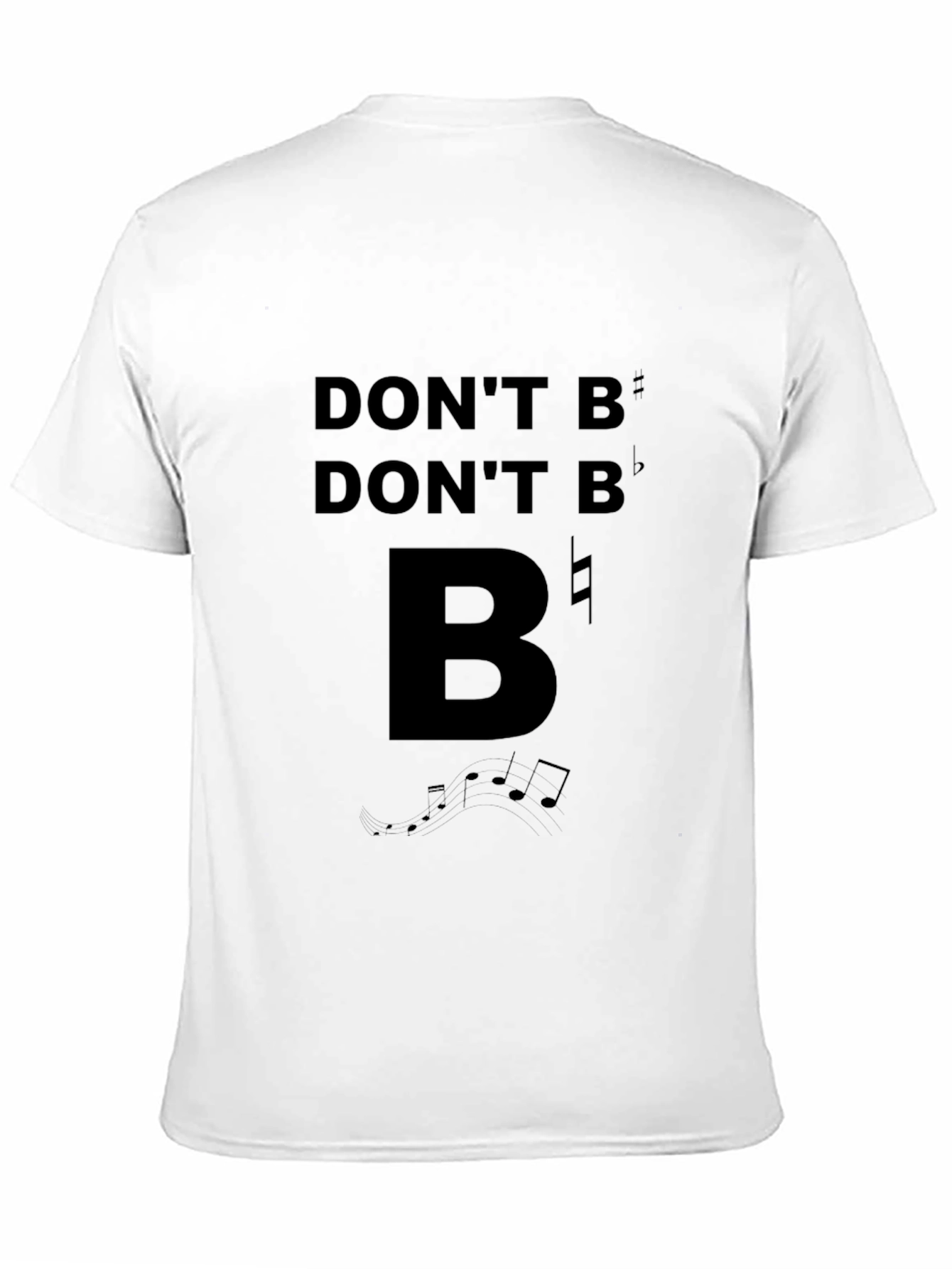 Black Don't B Flat Funny Music T-Shirt view 11