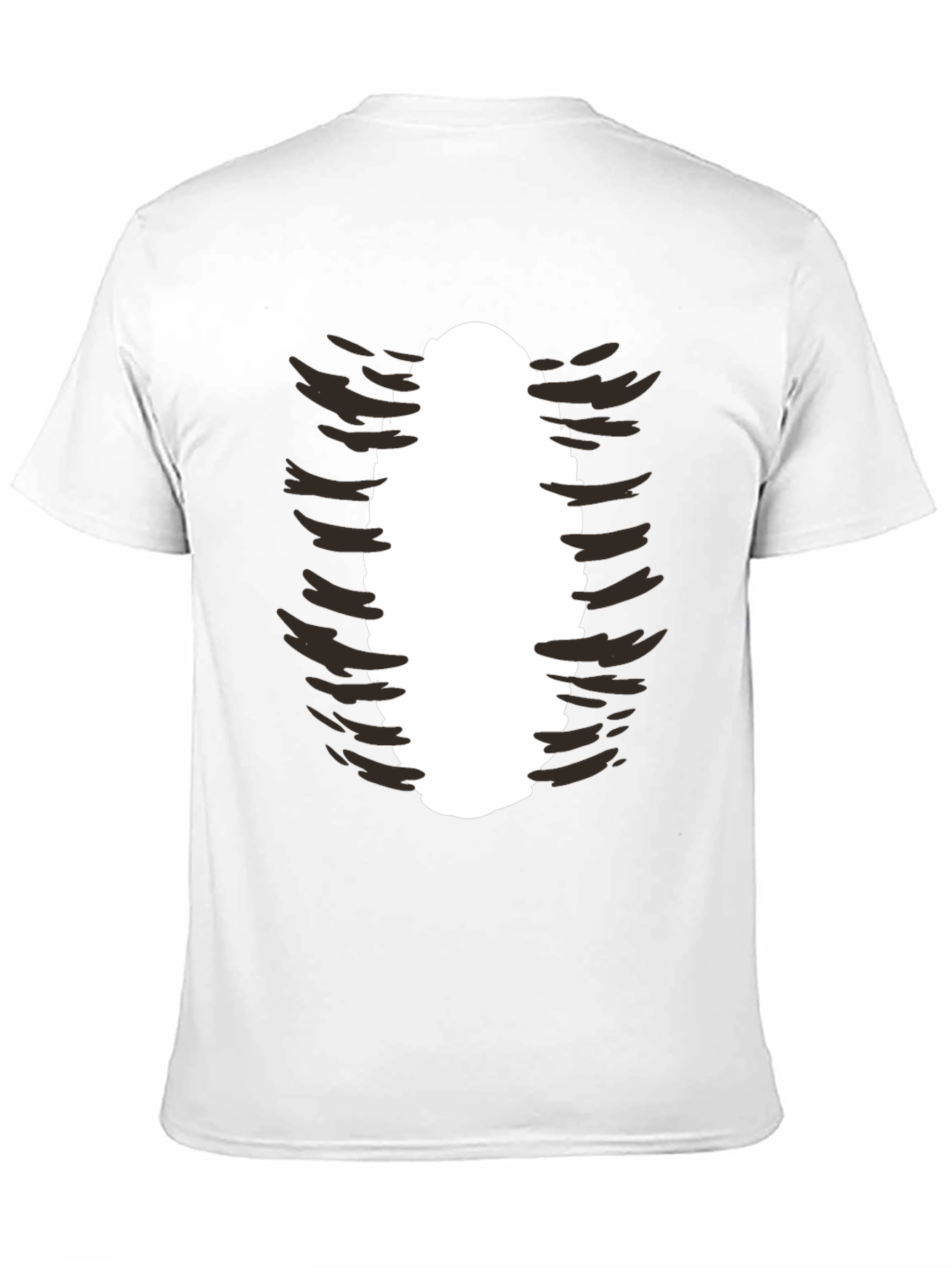 Black Ripped Rib Cage Graphic Tee - Black T-Shirt view 11