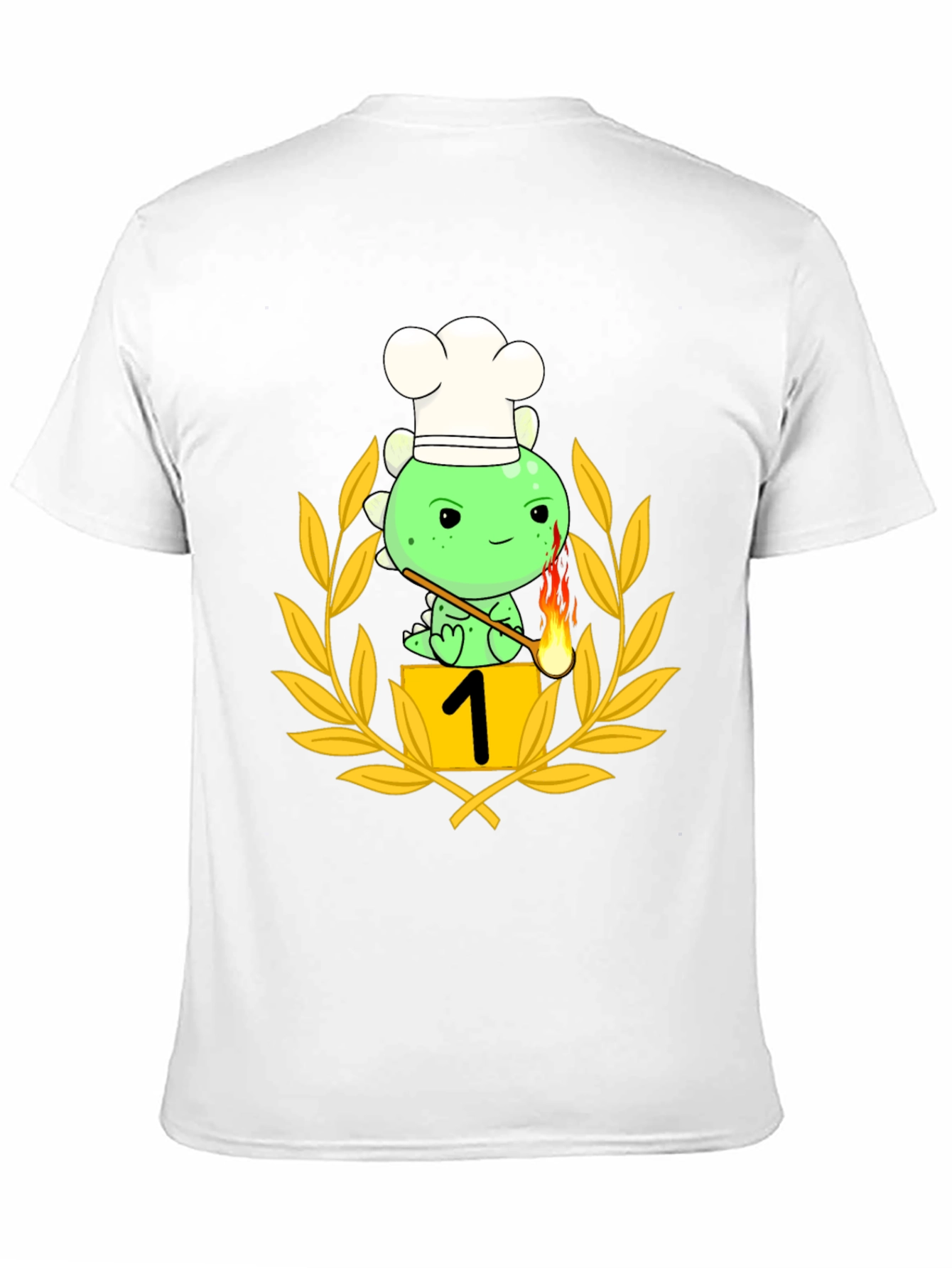 Black Chef Dino T-Shirt - Culinary Champion view 11