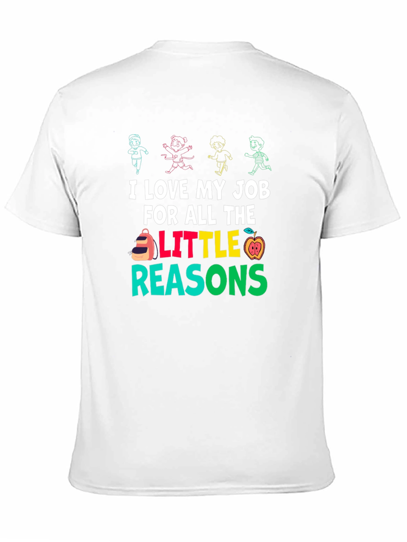 Black I Love My Job Teacher T-Shirt view 11