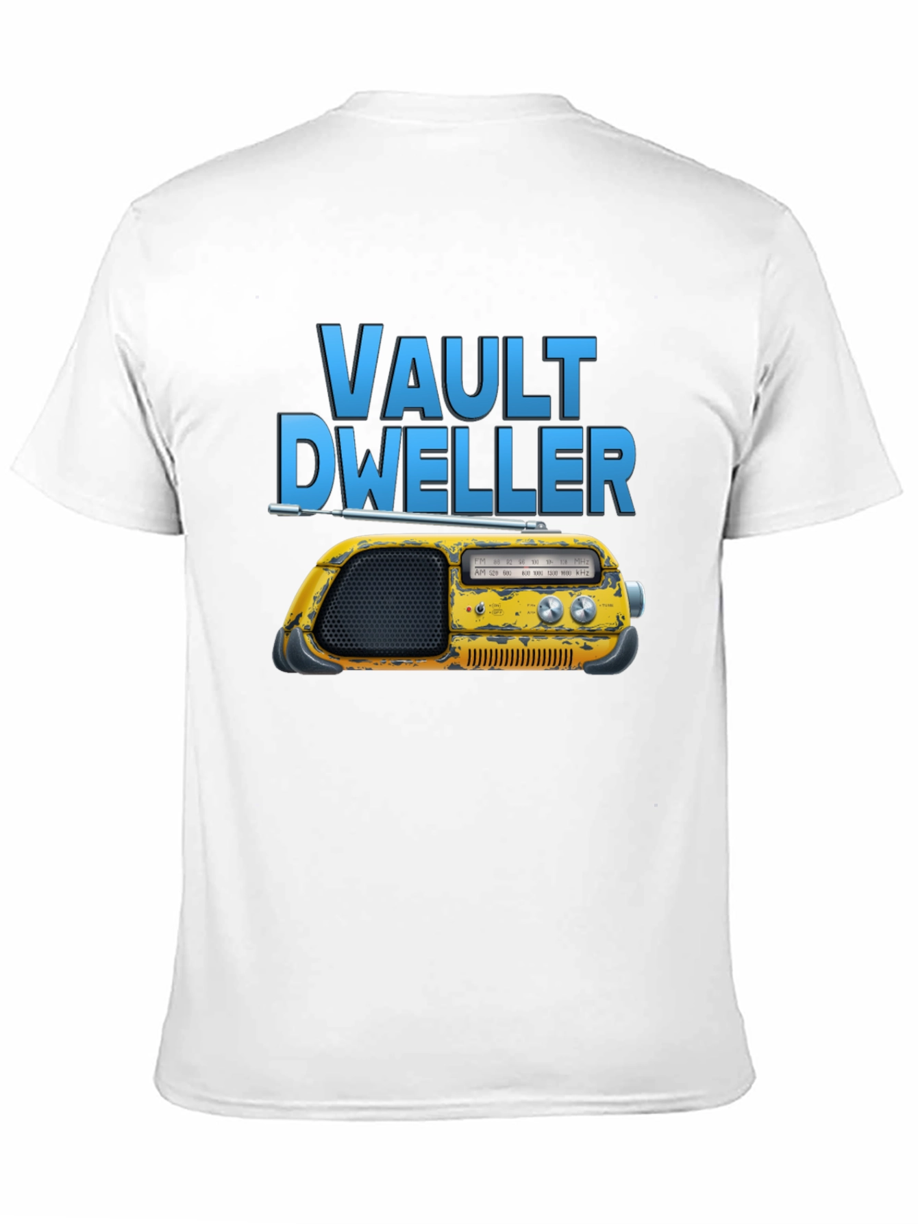 Black Vault Dweller Radio T-Shirt - Black Cotton Tee view 11