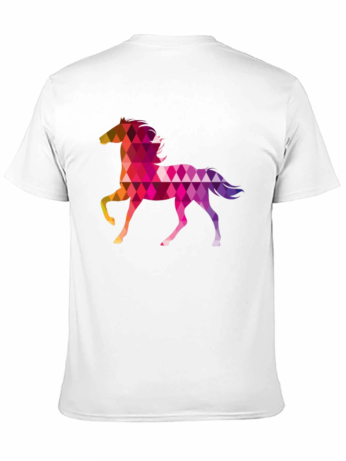 Black Geometric Horse T-Shirt view 11