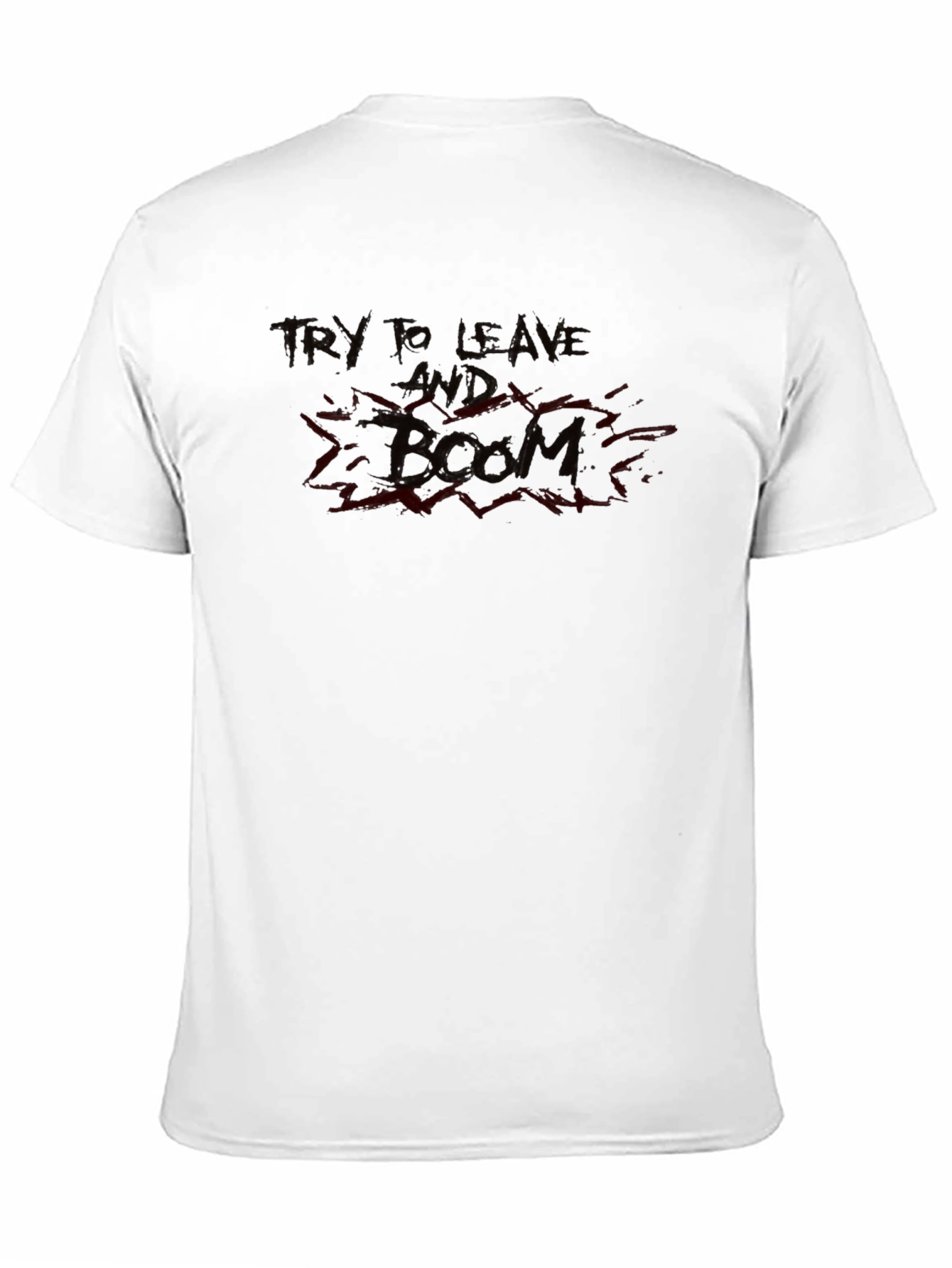Black Try to Leave Boom Graphic Tee - Black view 11