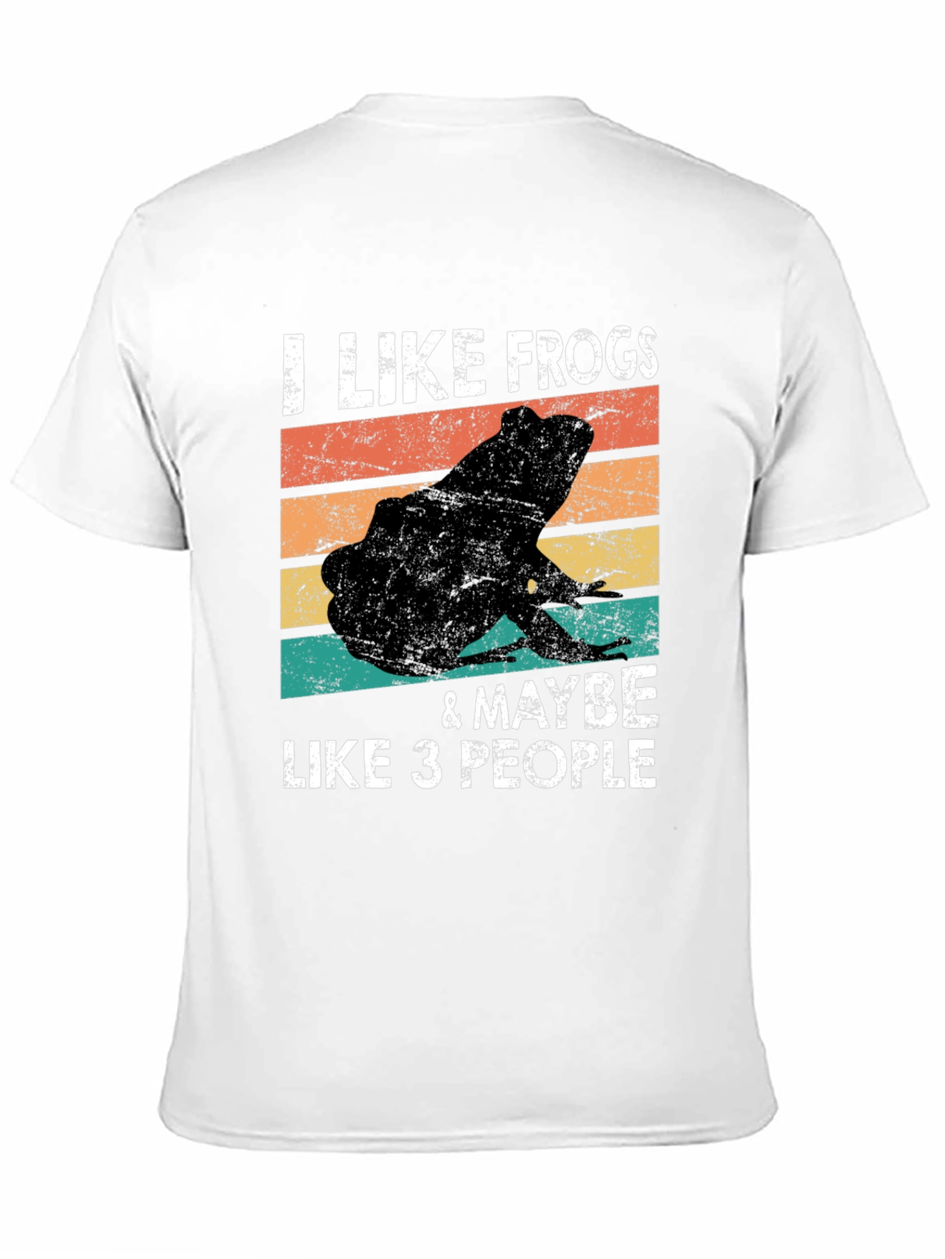 Black I Like Frogs & Maybe Like 3 People T-Shirt view 11