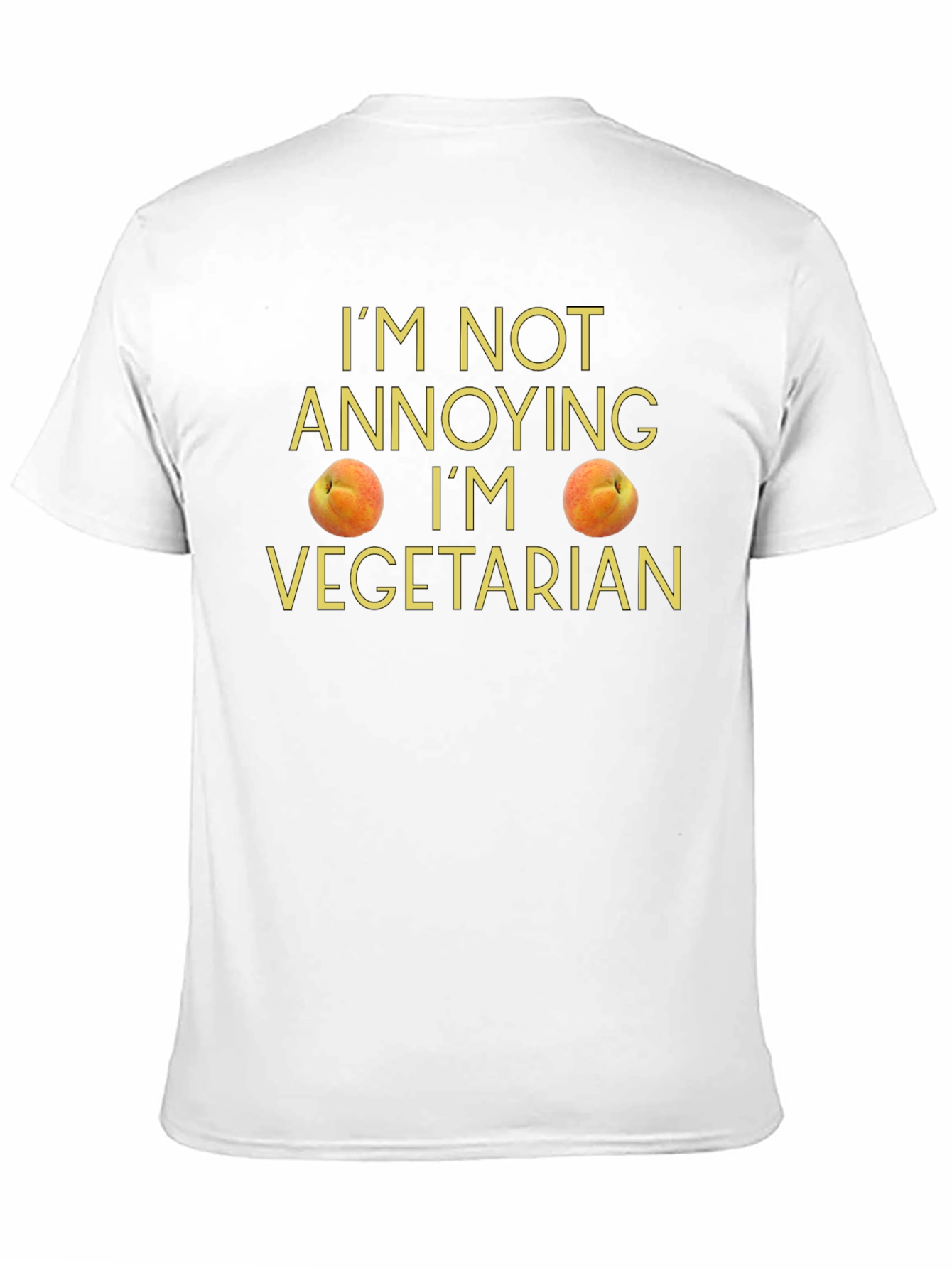 Black Vegetarian Peach Graphic T-Shirt view 11