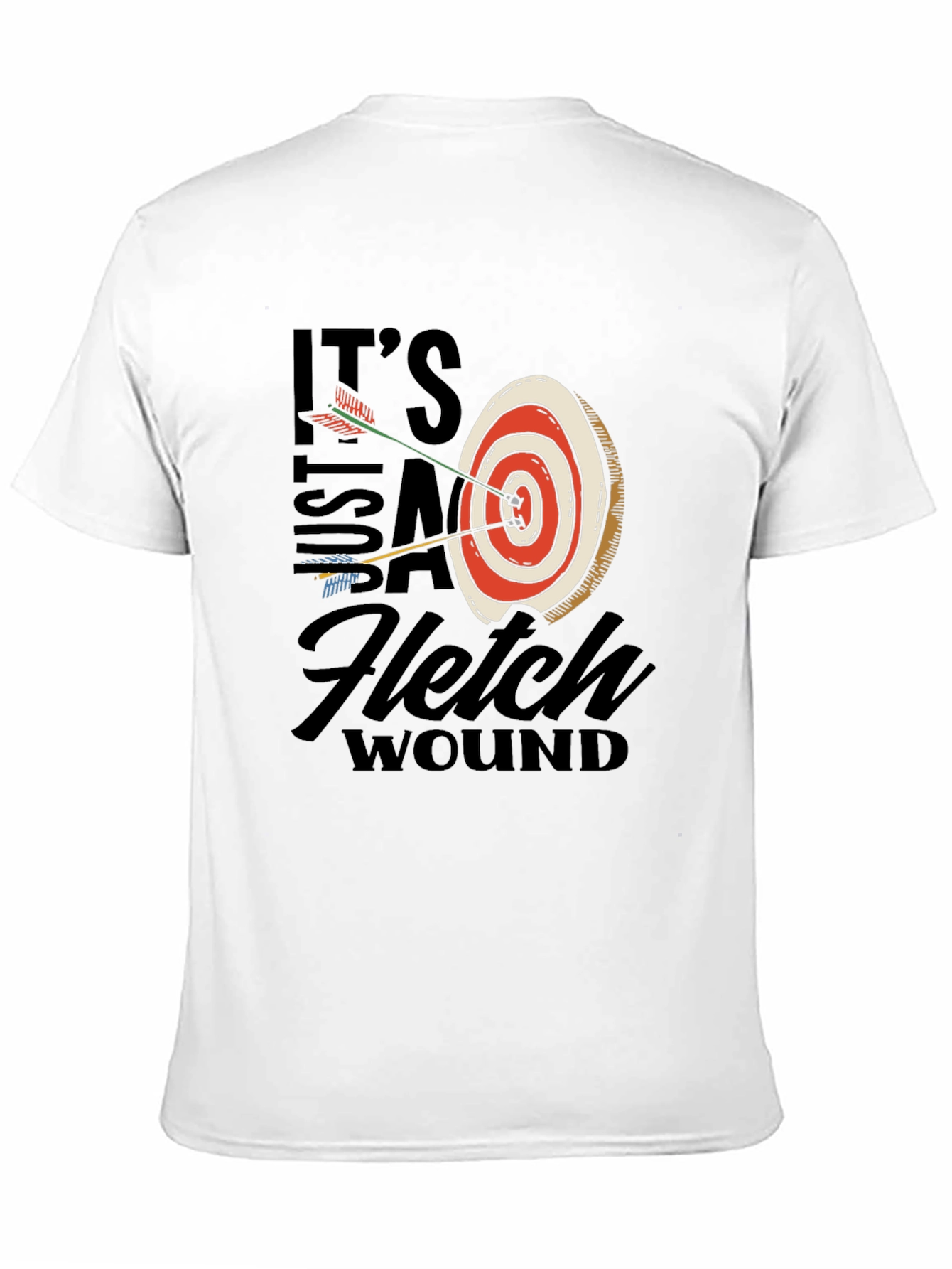 Black Archery Target T-Shirt: Just a Fletch Wound view 11