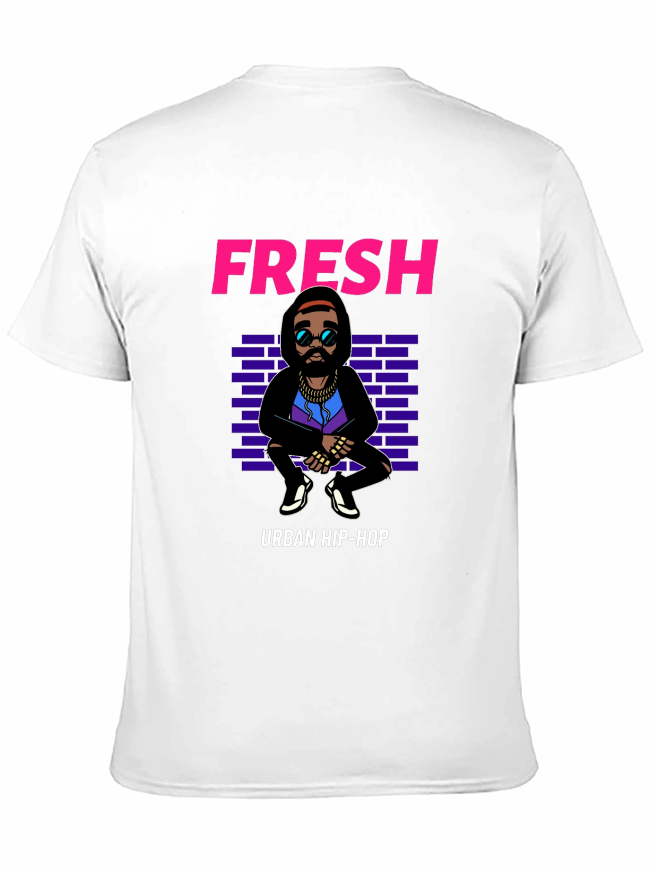 Black Fresh Urban Hip-Hop Graphic Tee view 11