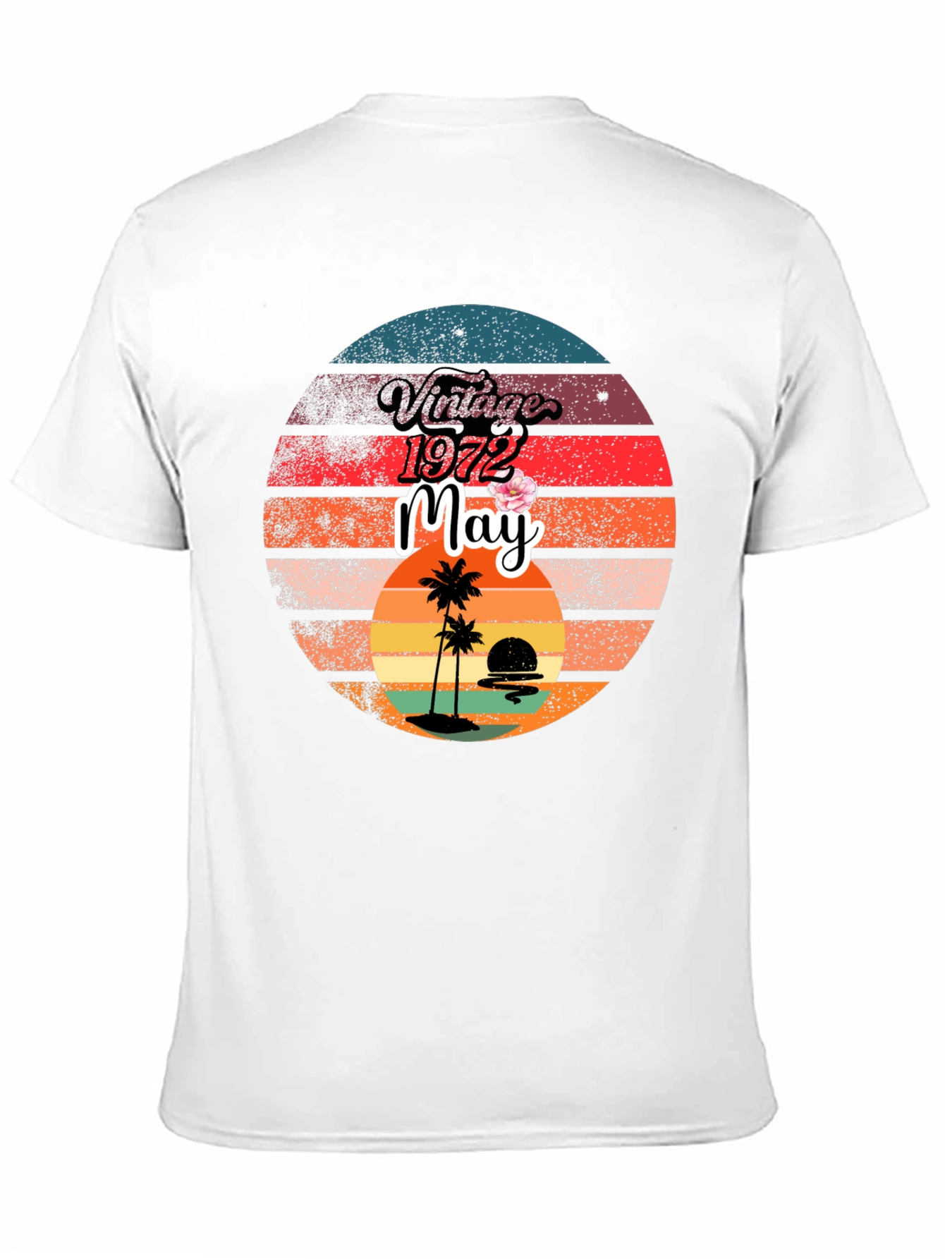 Black Vintage 1972 May Birthday T-Shirt view 11