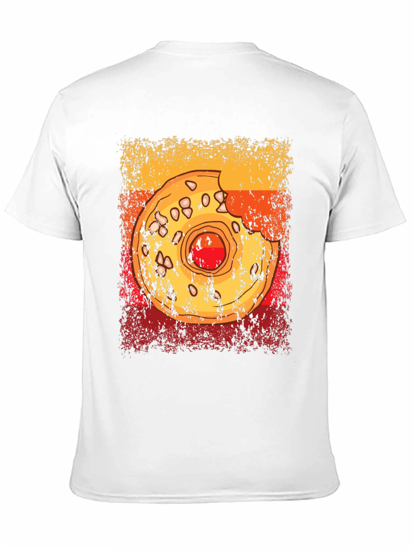 Black Distressed Donut Graphic T-Shirt - Casual Comfort view 11