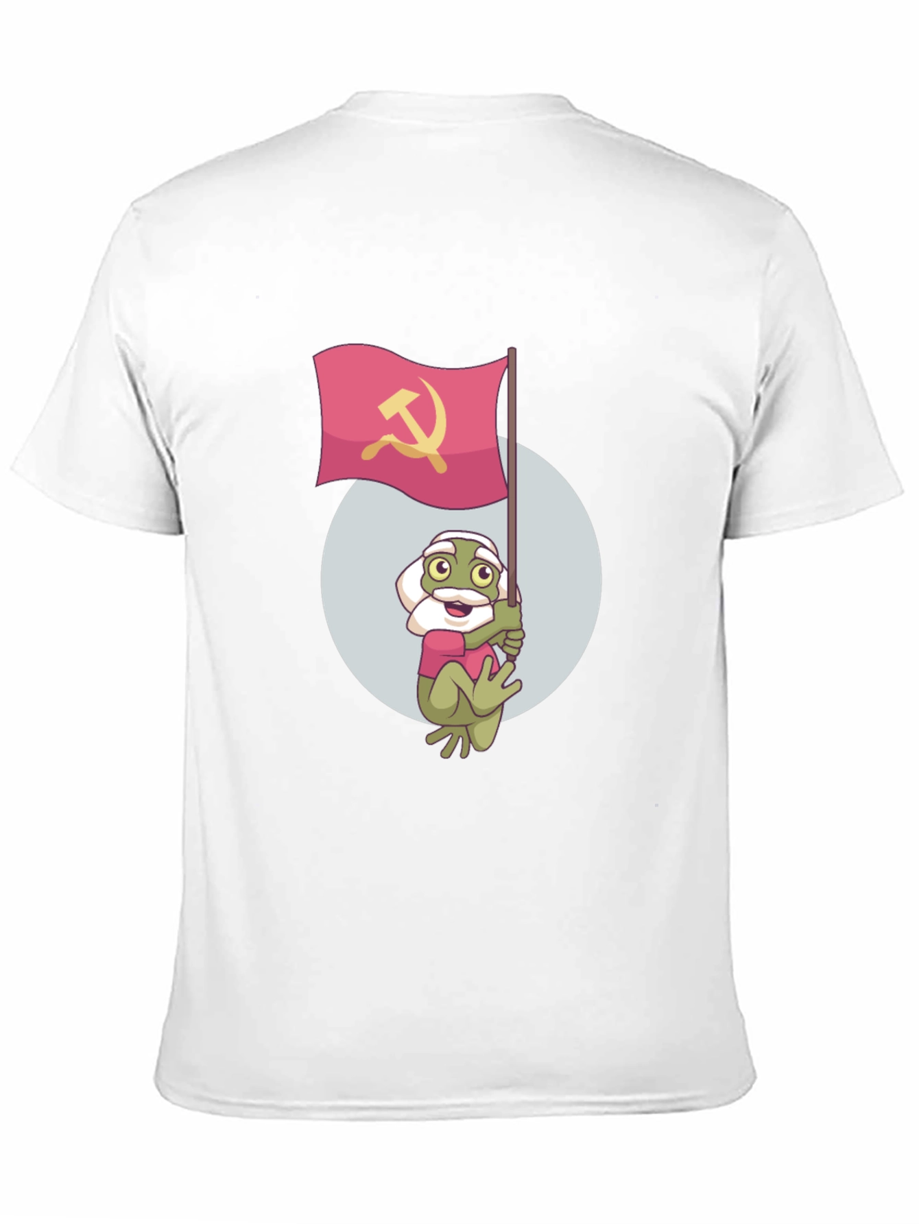 Black Frog Waving Hammer & Sickle Flag T-Shirt view 11