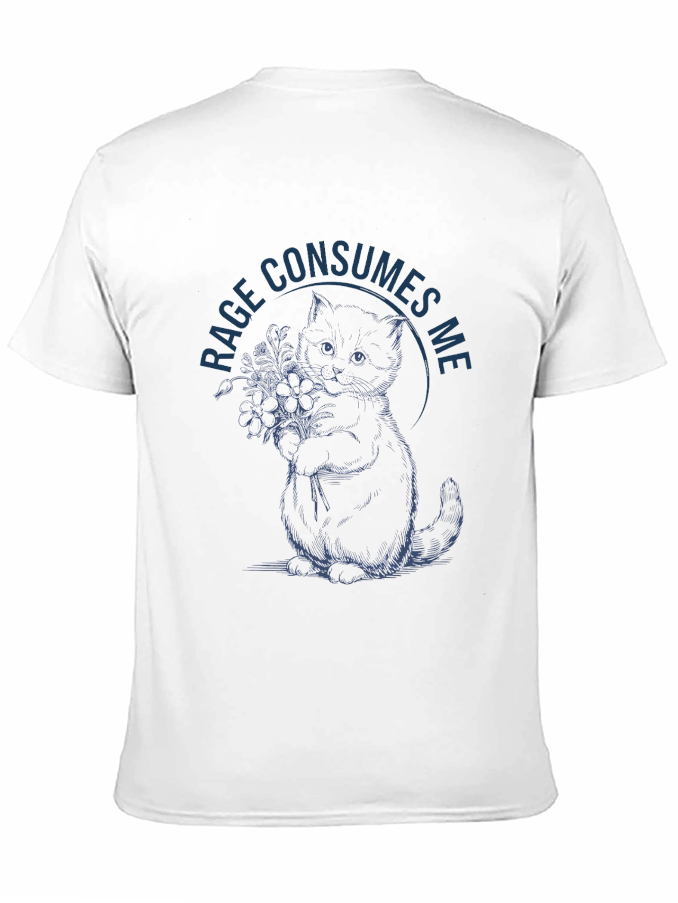 Black Rage Consumes Me Kitten Graphic Tee view 11