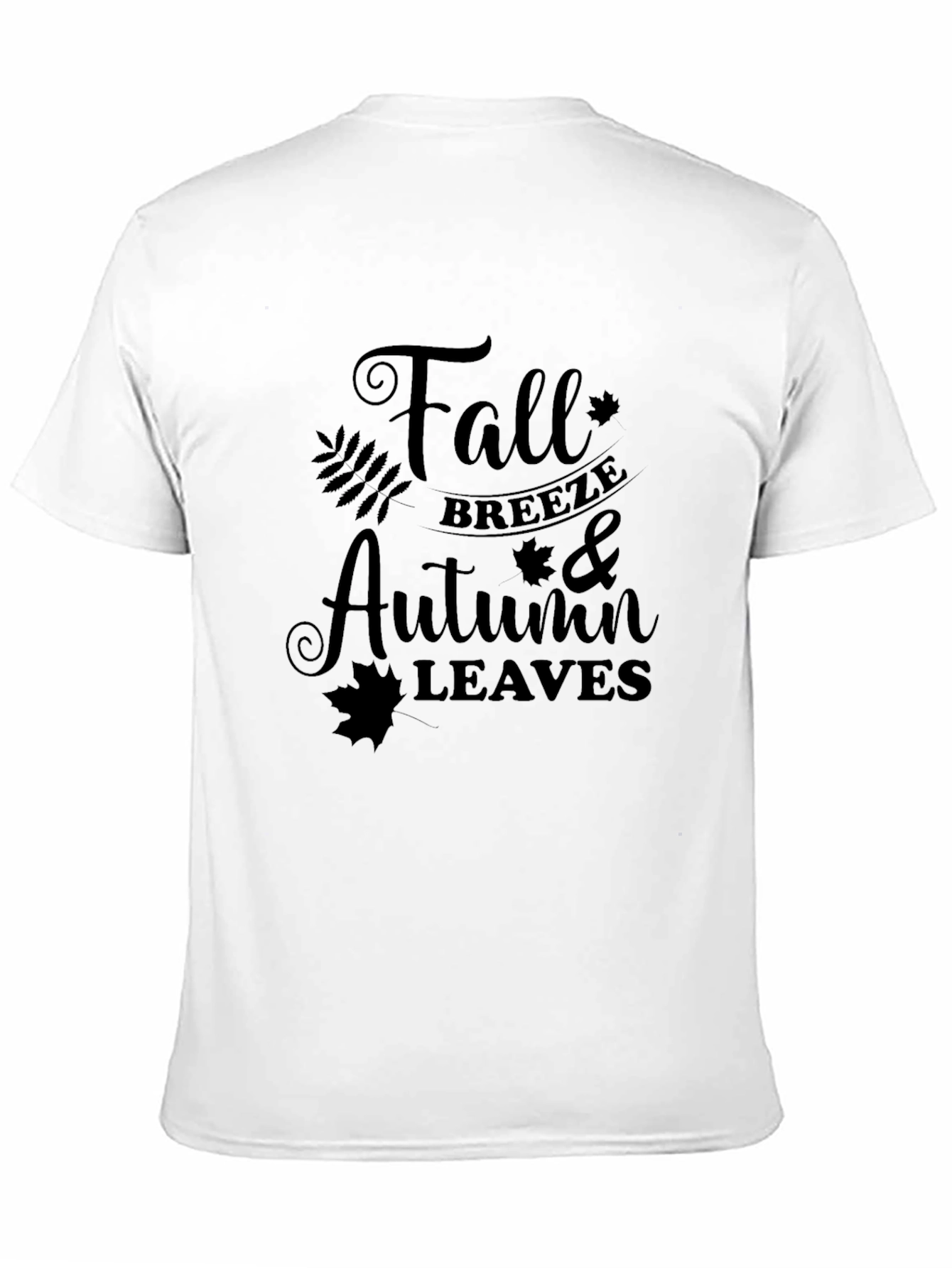 Black Fall Breeze Autumn Leaves Graphic Tee view 11